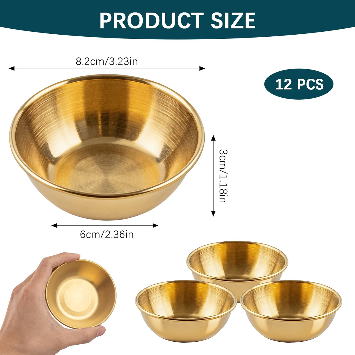 12 Pcs DIY Face Mask Mixing Bowl 3 23 Stainless Steel - Fyziqon Official Imagery - 4