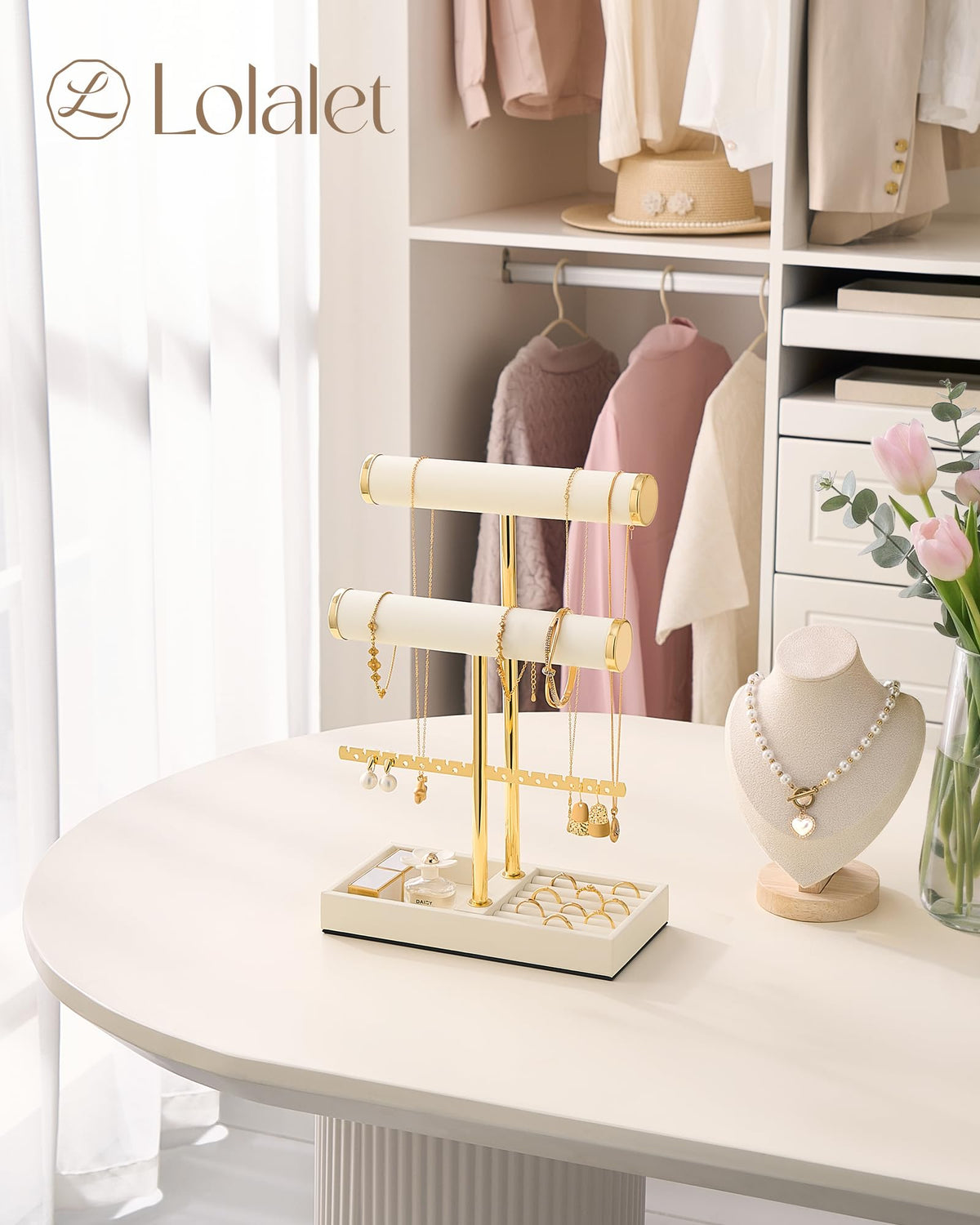 Lolalet 3 Tier Jewelry Stand Holder Bracelet Necklace - Lolalet Official Imagery - 3