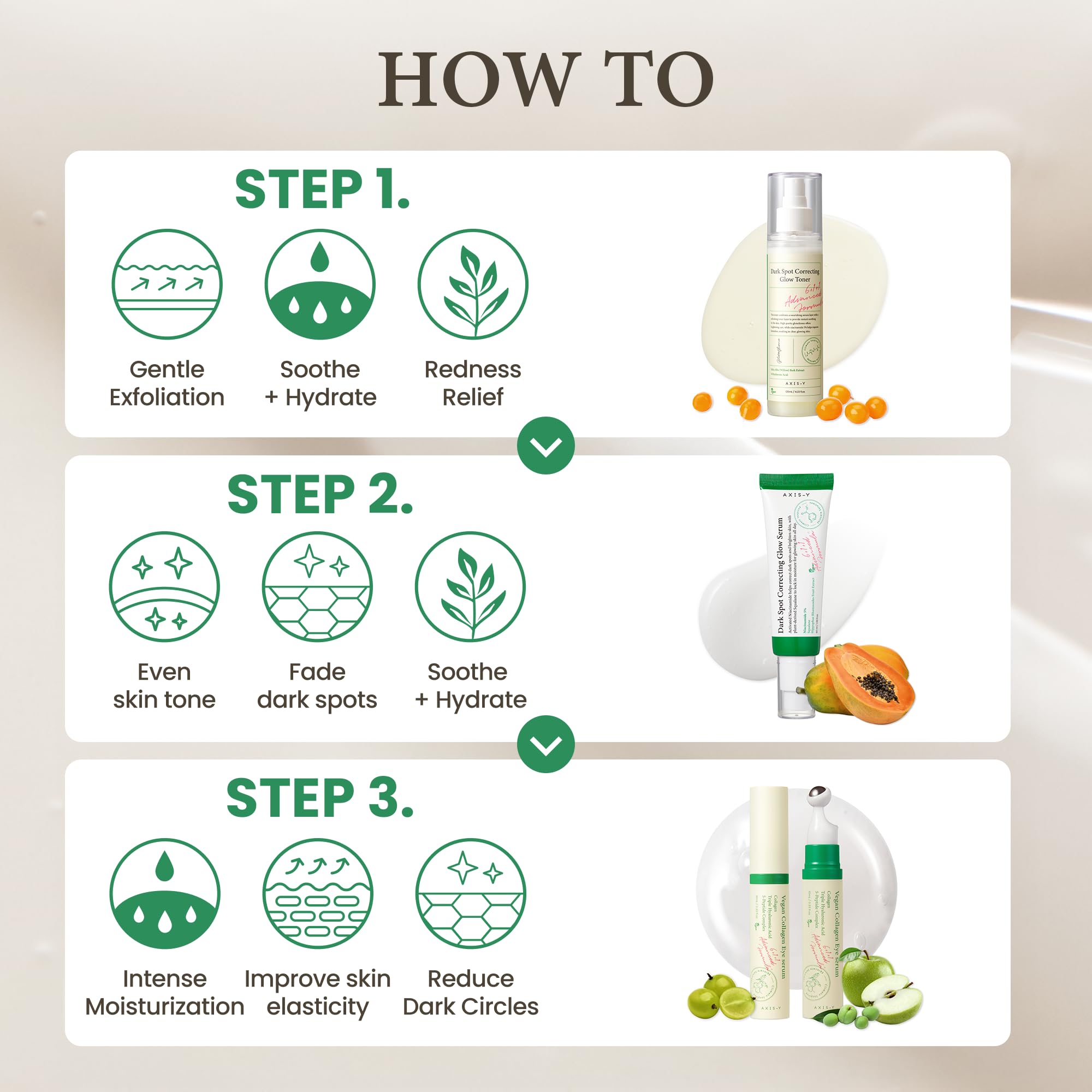 AXIS-Y Glow Your Own Way Korean Skin Care Set with Serums, Toner - AXIS-Y