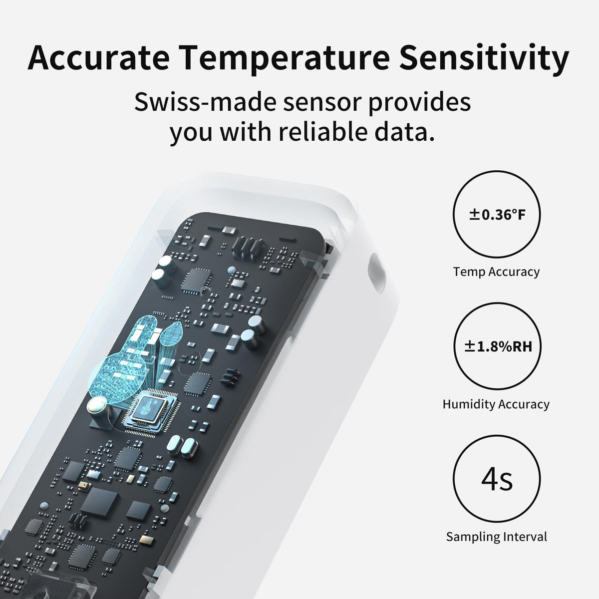SwitchBot WiFi Thermometer Hygrometer 3 Pack with Hub Mini - SwitchBot Official Imagery - 4