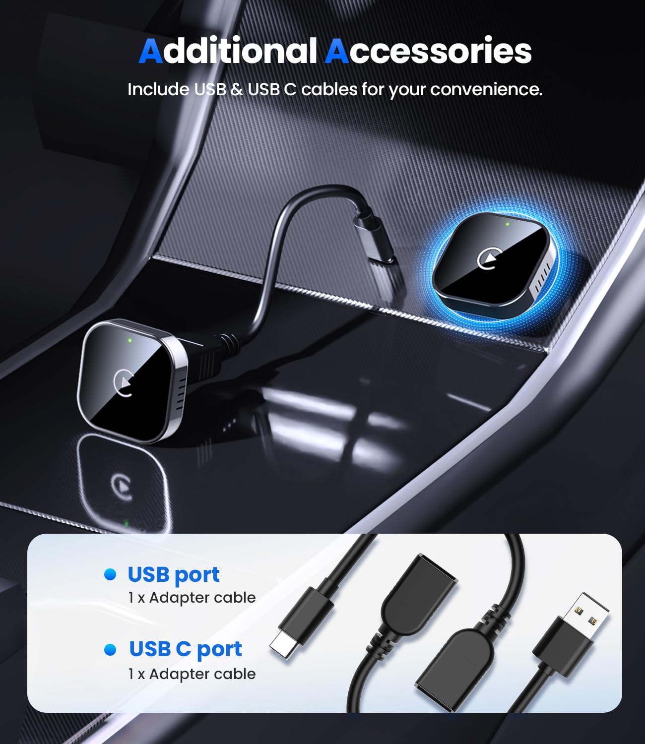 Teeran Wireless CarPlay Adapter for iPhone  , Mini Plug & Play fo by Teeran - Angle View 8