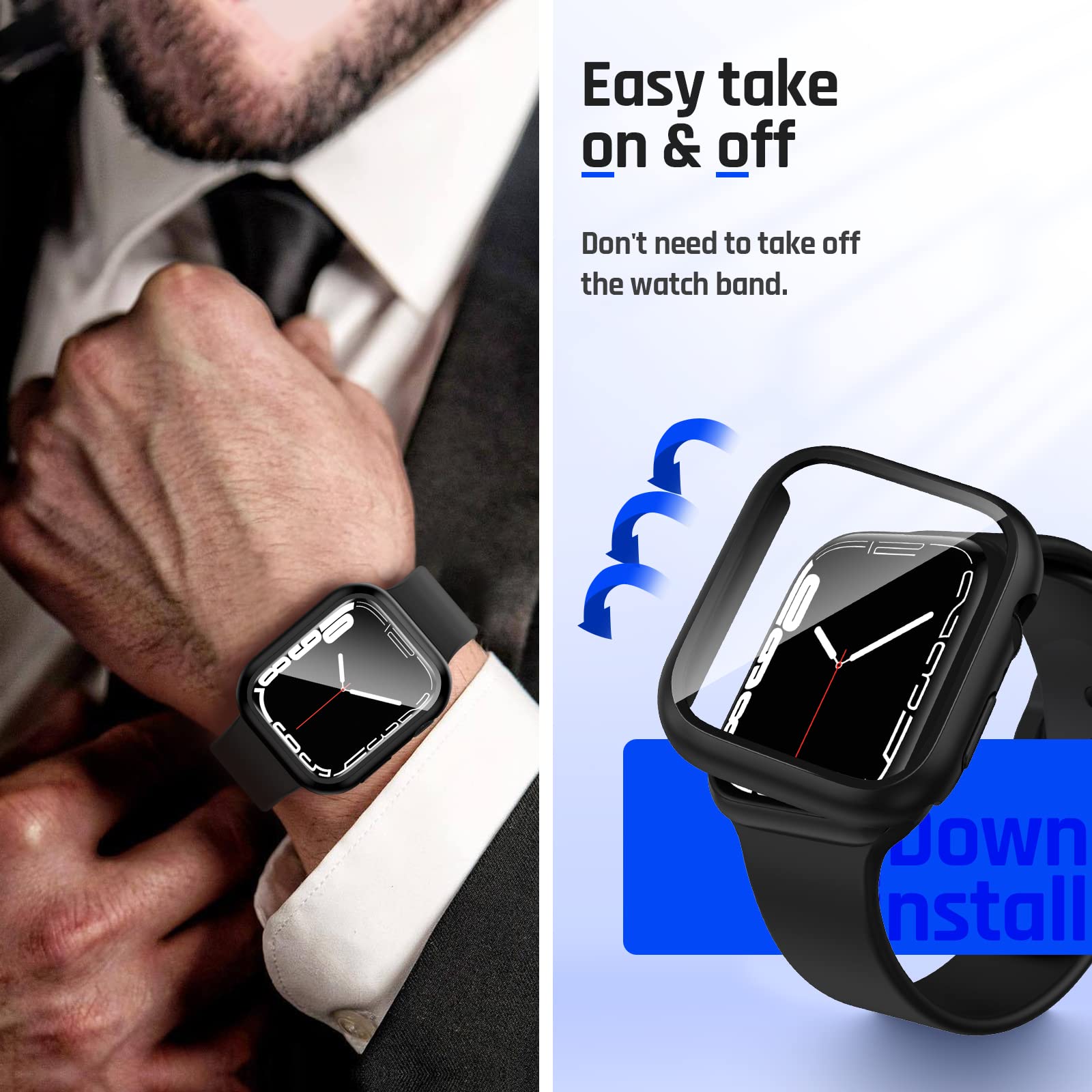Goton IP67 Waterproof Case with Glass for Apple Watch 40mm Series 6/5/ - View 7