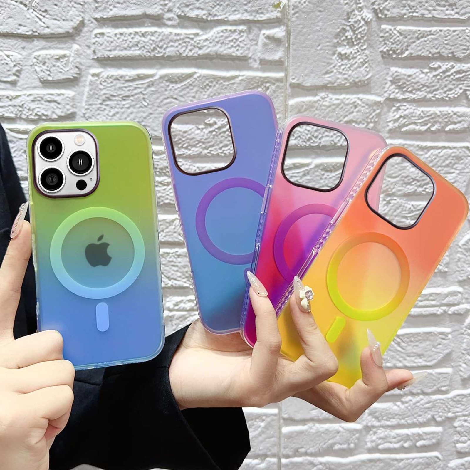 Tuokiou Magnetic Case for iPhone 15 Pro,Compatible with Magsafe,Gradient - Tuokiou Official Product View 6