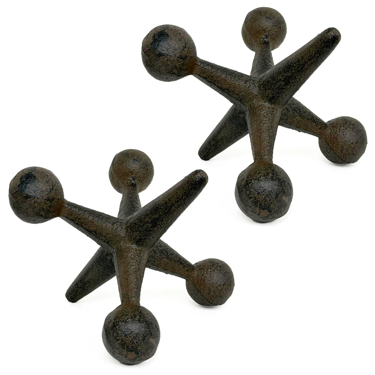 Vintage Cast Iron Jack Sculpture Set of 2 - Decoronix Official Imagery - 1