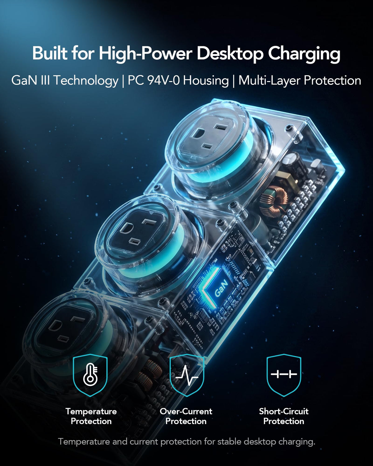 E Tank 7 in 1 Desktop Charging Station 240W Max GaN USB C - MFish Official Imagery - 7