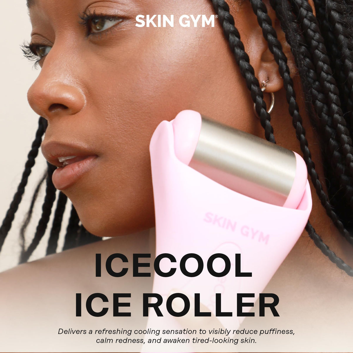SKIN GYM IceCool Stainless Steel Ice Roller for Face Cryo - SKIN GYM Official Imagery - 3