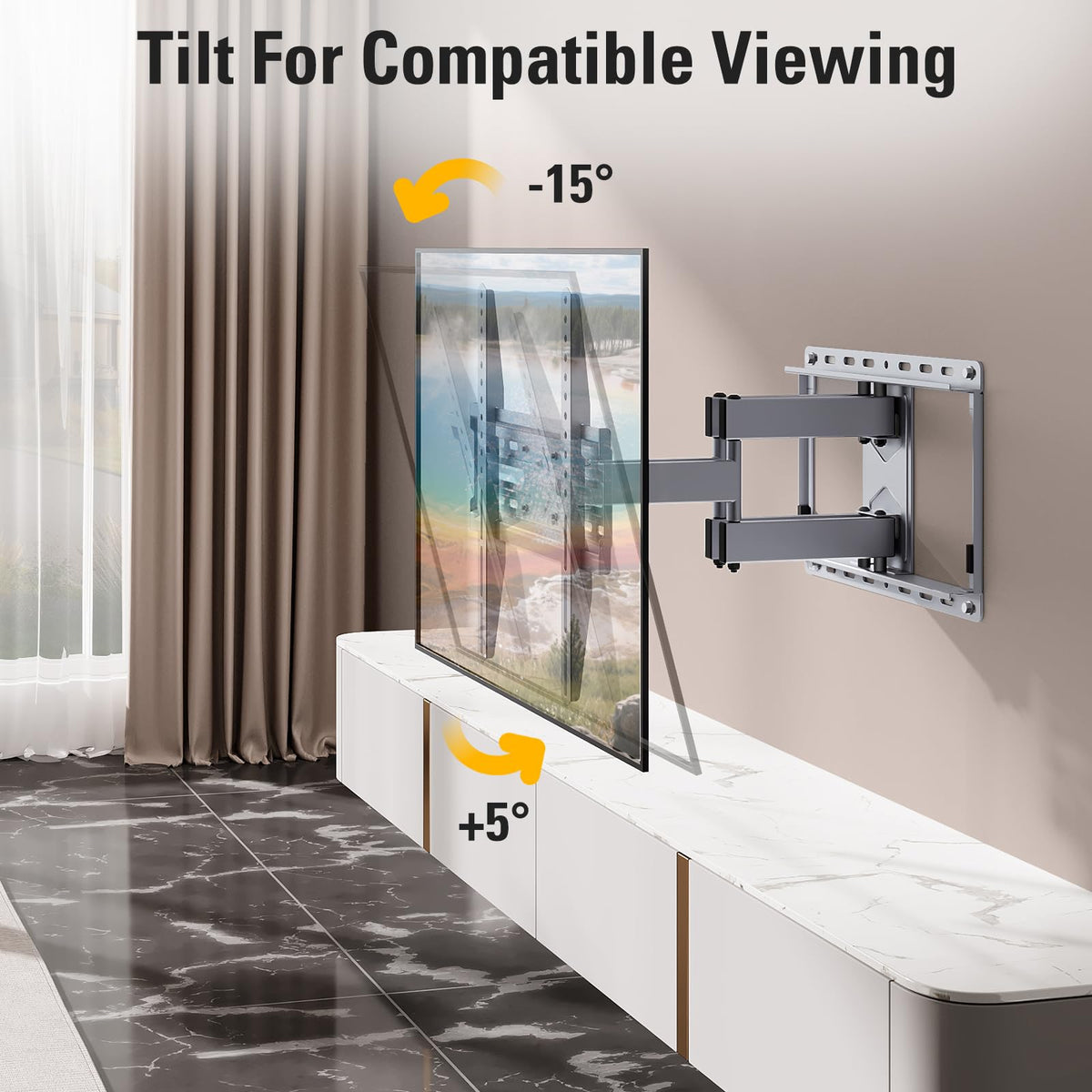 Mounting Dream Full Motion TV Wall Mount for 32 65 Inch TVs - Mounting Dream Official Imagery - 4
