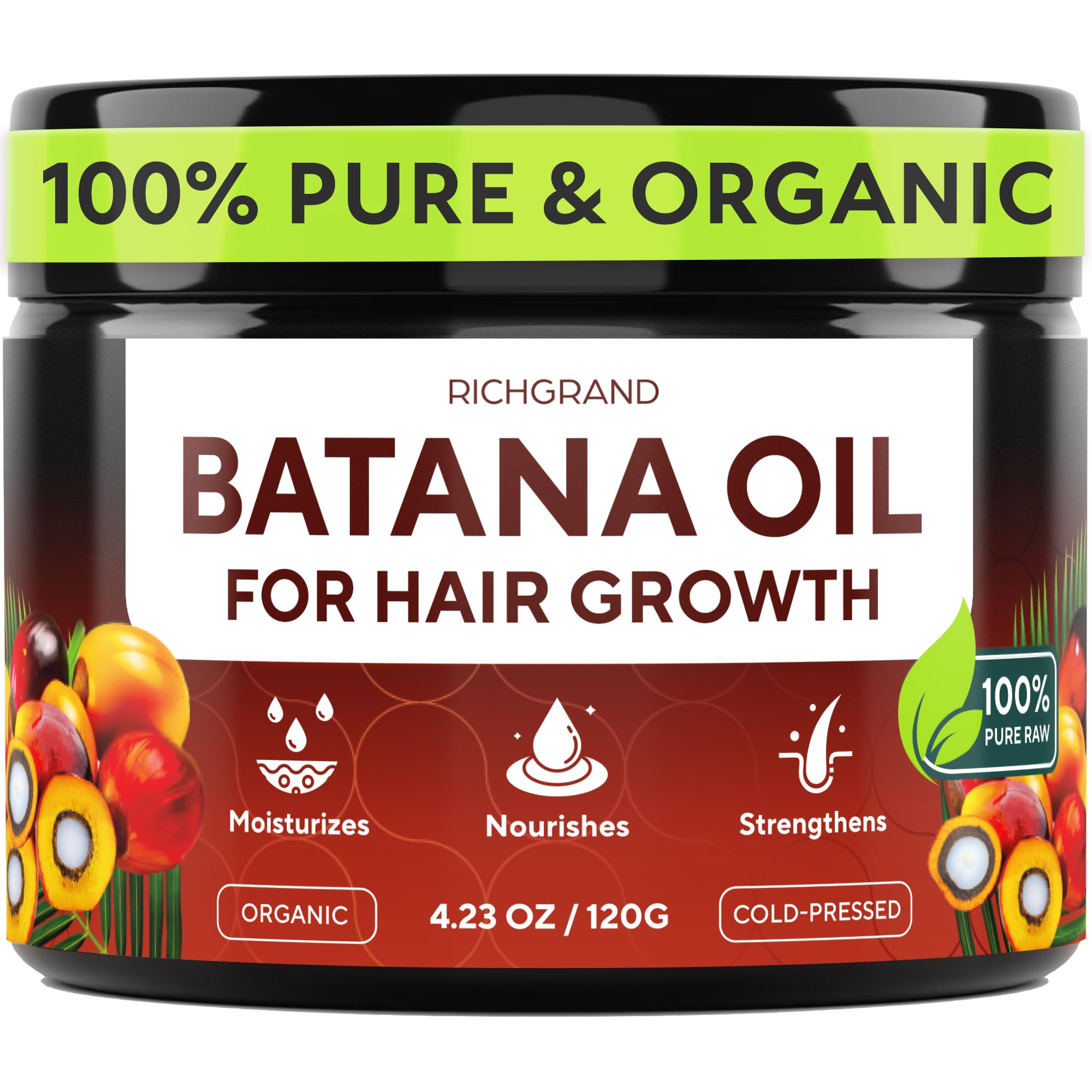 RICHGRAND Batana Oil for Hair Growth - 100% Raw & Organic Unrefined Batana Oi - RICHGRAND Official Product View 2