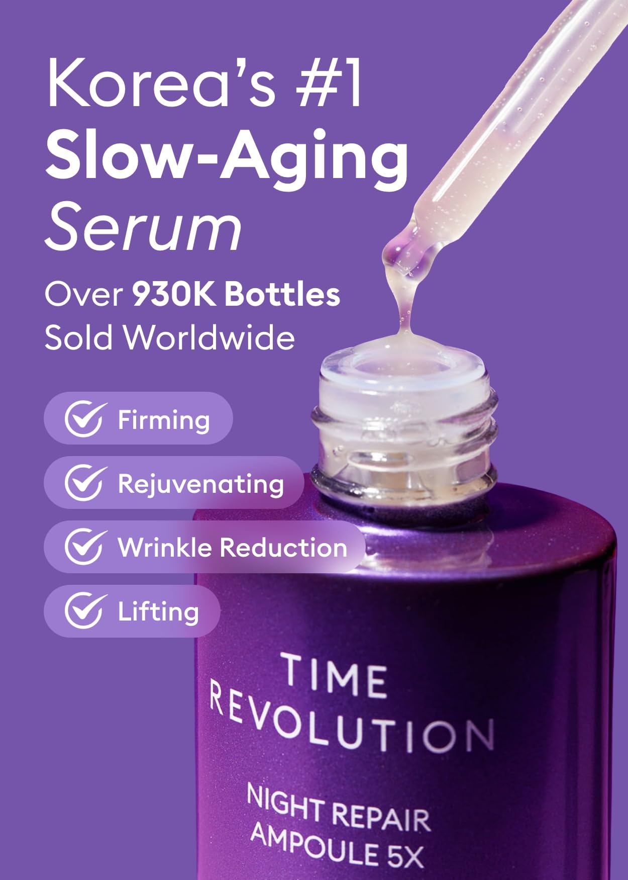 MISSHA Time Revolution Night Repair Face Serum 5X 1.69 oz, - MISSHA