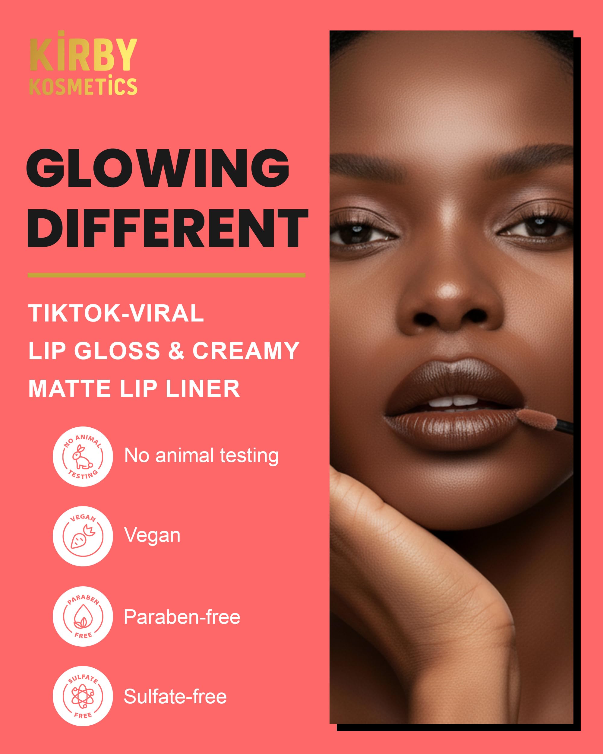 Kirby Kosmetics Lip Kit Duo – Glowing Different - TikTok-Viral Precisi - View 3