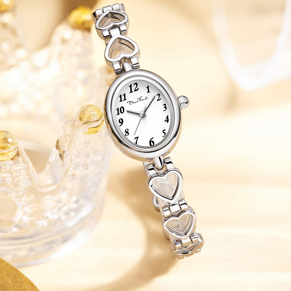 Diaofendi Petite Gold Watches for Women Vintage Bracelet - Diaofendi Official Imagery - 6