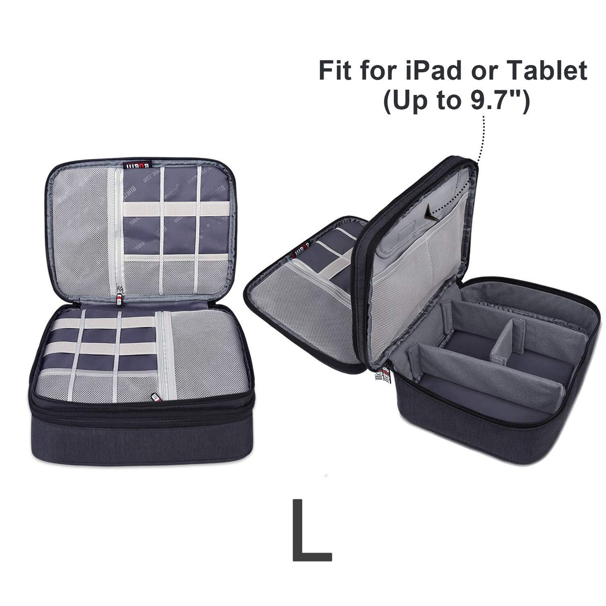 BUBM 3pcs Double Layer Electronic Organizer Travel Gadgets - BUBM Official Imagery - 5