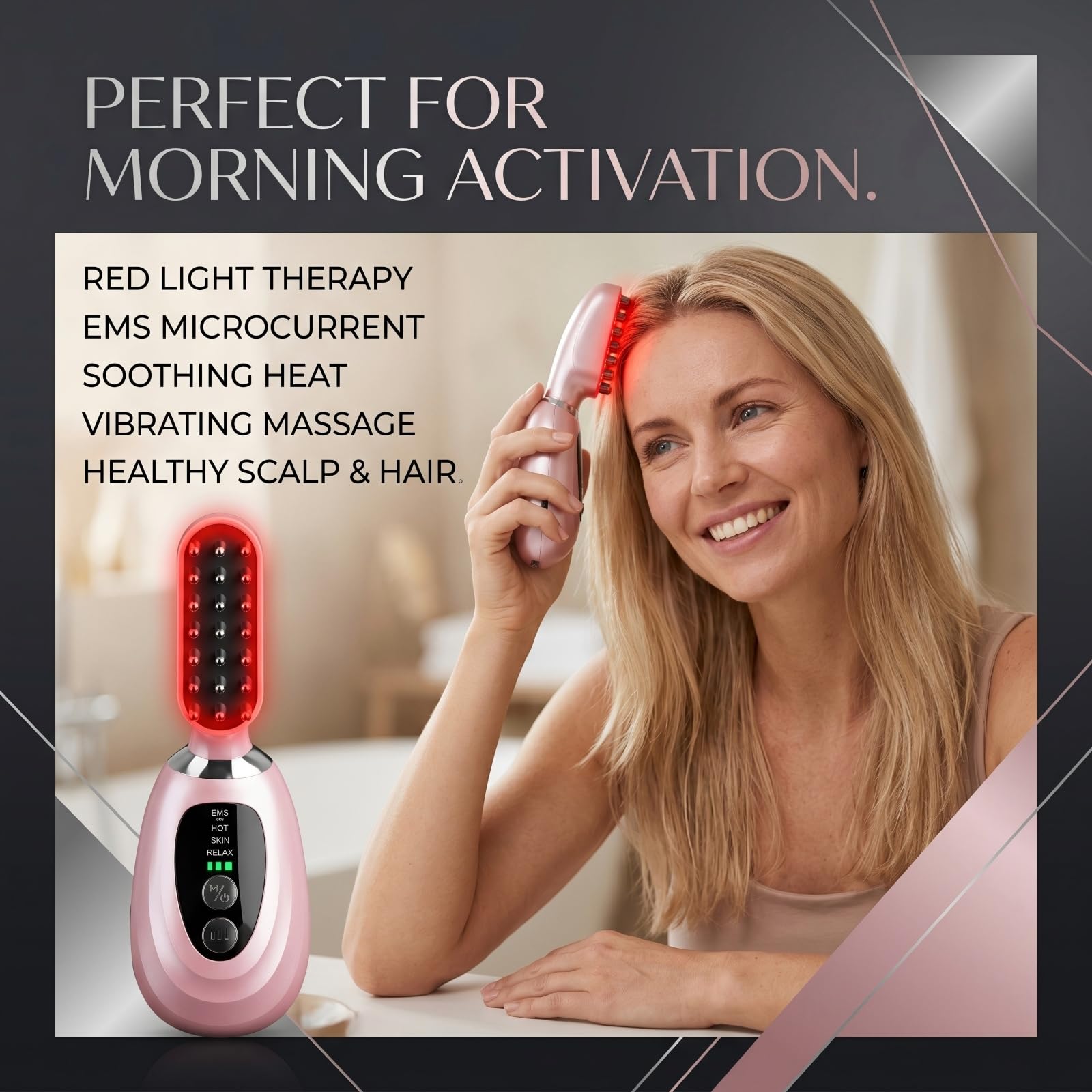 3-in-1 Facial Massager for Face Neck and Scalp,7-Color LED Light - erdnretl