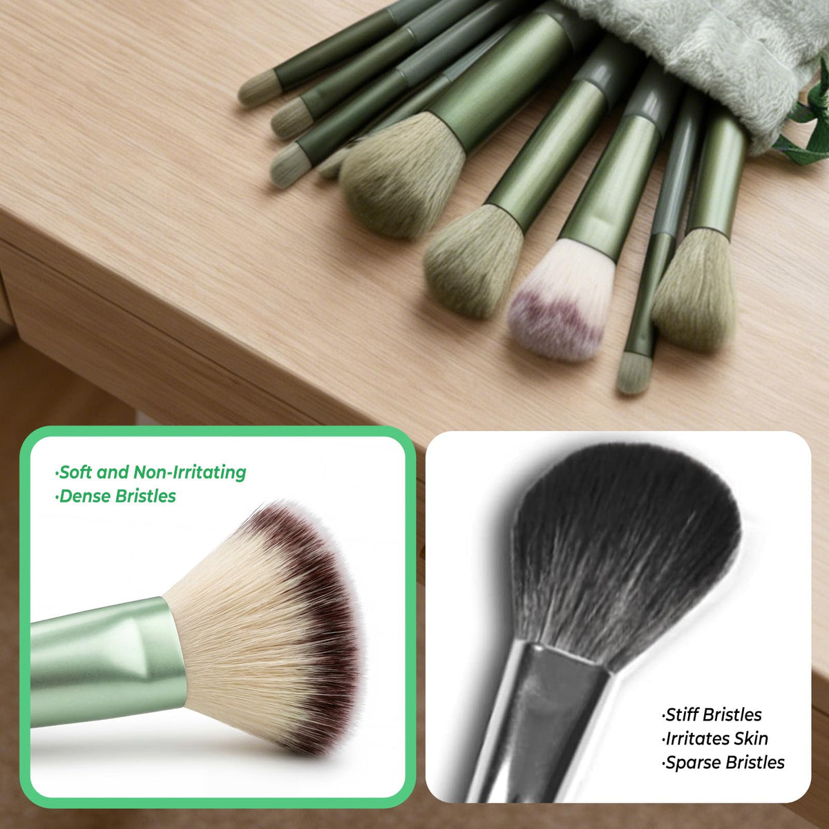 10 Sets Makeup Brushes with 13 Travel Size Brushes Pouch - HDFCLUP Official Imagery - 7