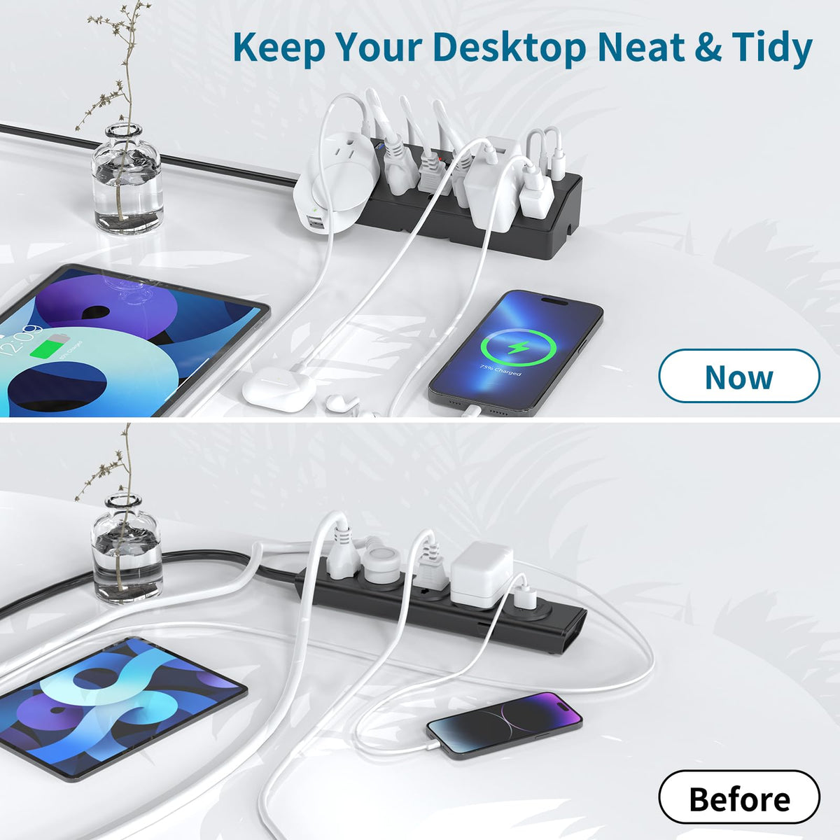 Desk Clamp Power Strip with 40W Fast Charging Station - JXGUCAT Official Imagery - 6