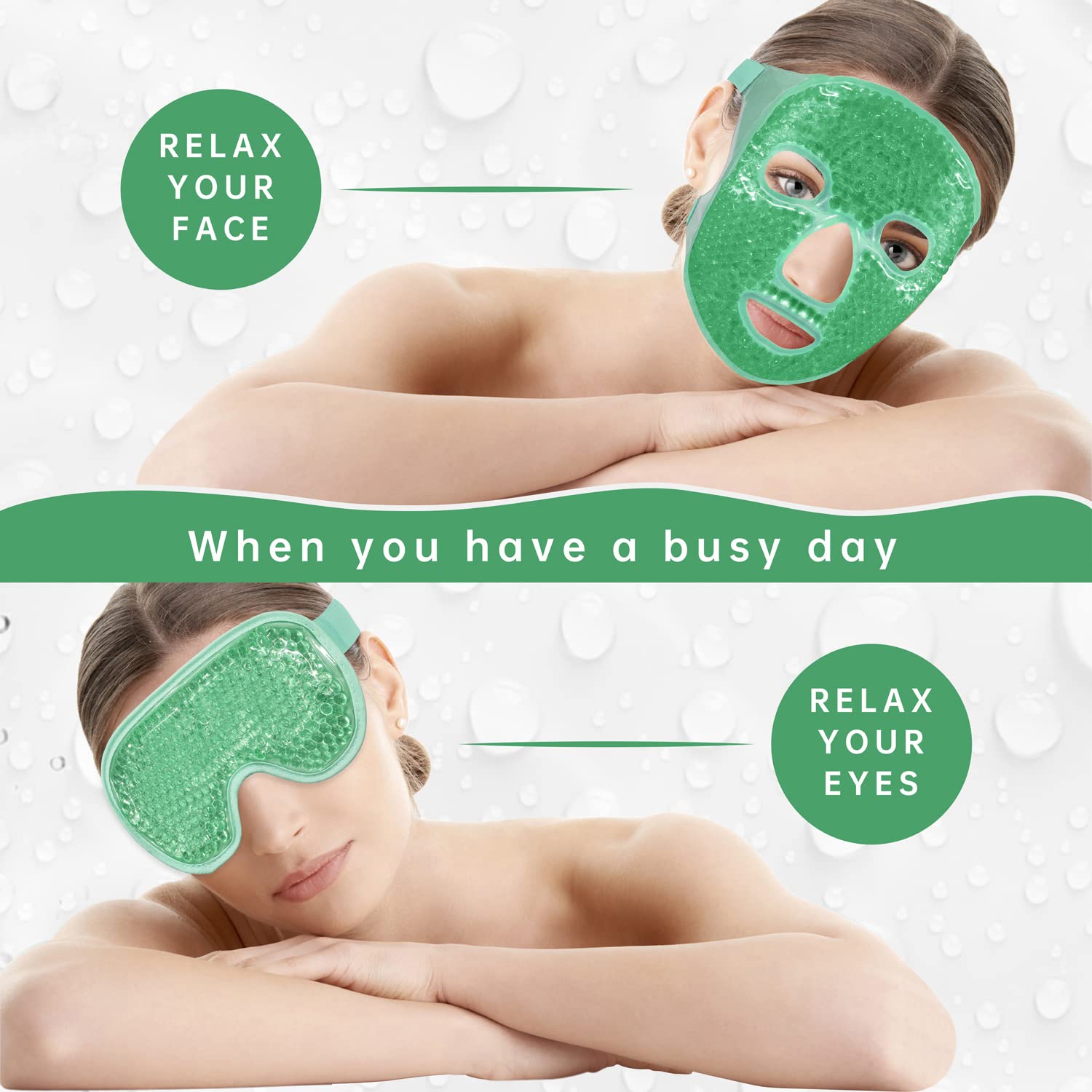 ZNÖCUETÖD Ice Pack Mask for Face & Eye – Hot Cold