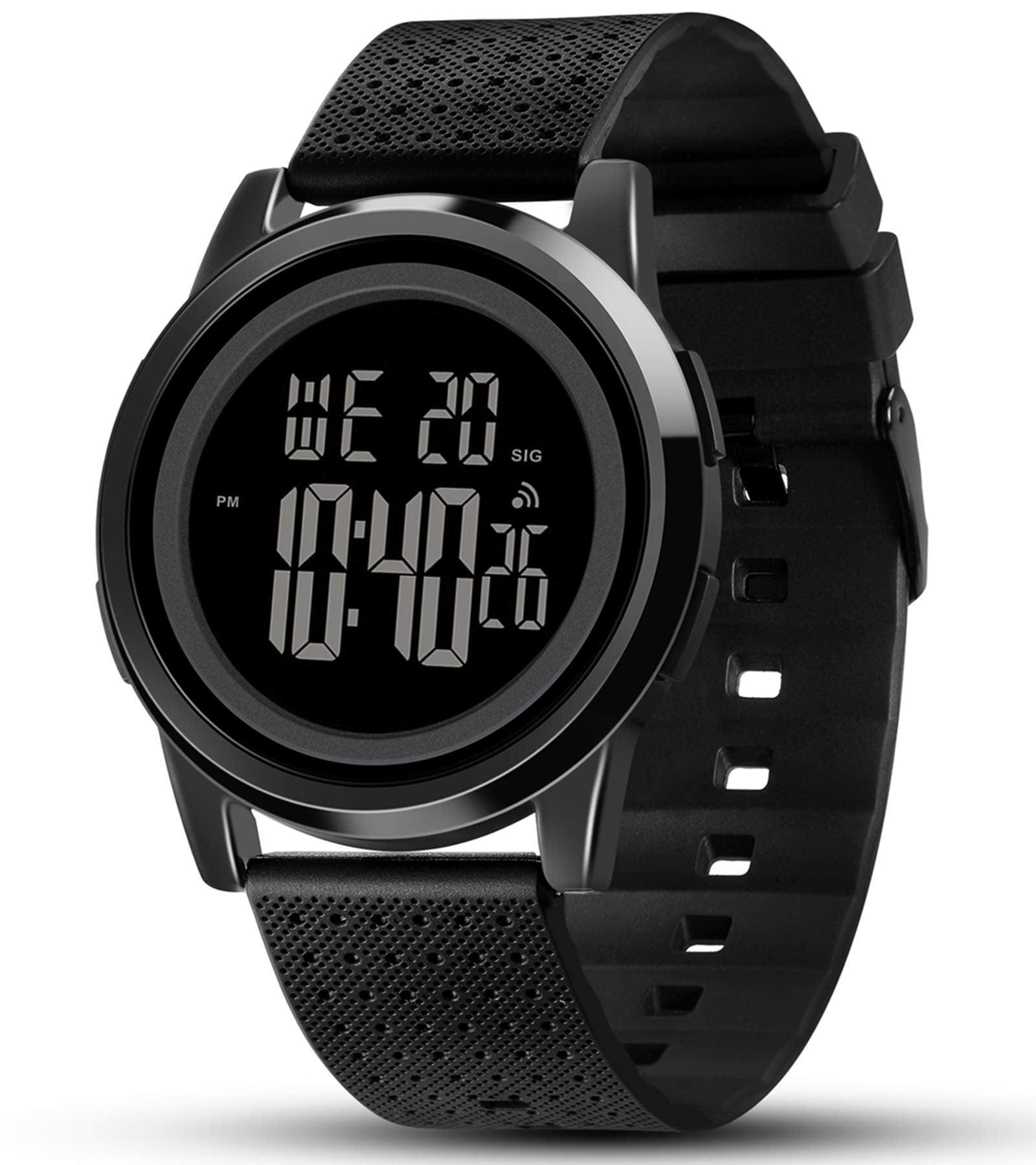 YUINK Mens Watch Ultra-Thin Digital Sports Watch Waterproof - Product Imagery