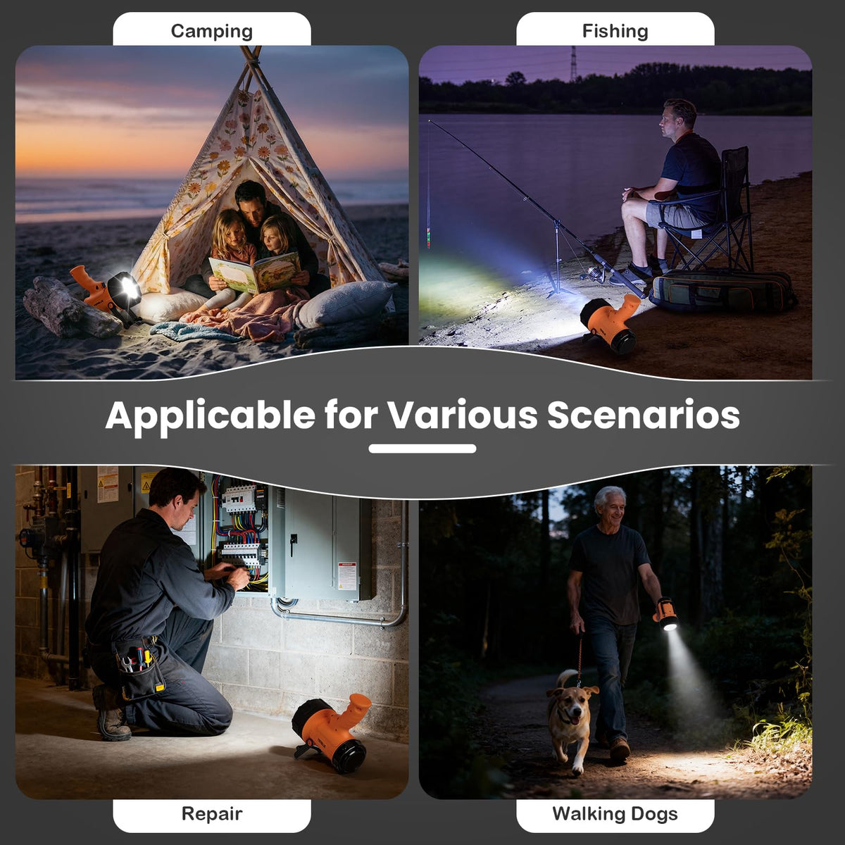 YIERBLUE Rechargeable Spotlight Handheld Rechargeable - YIERBLUE Official Imagery - 7