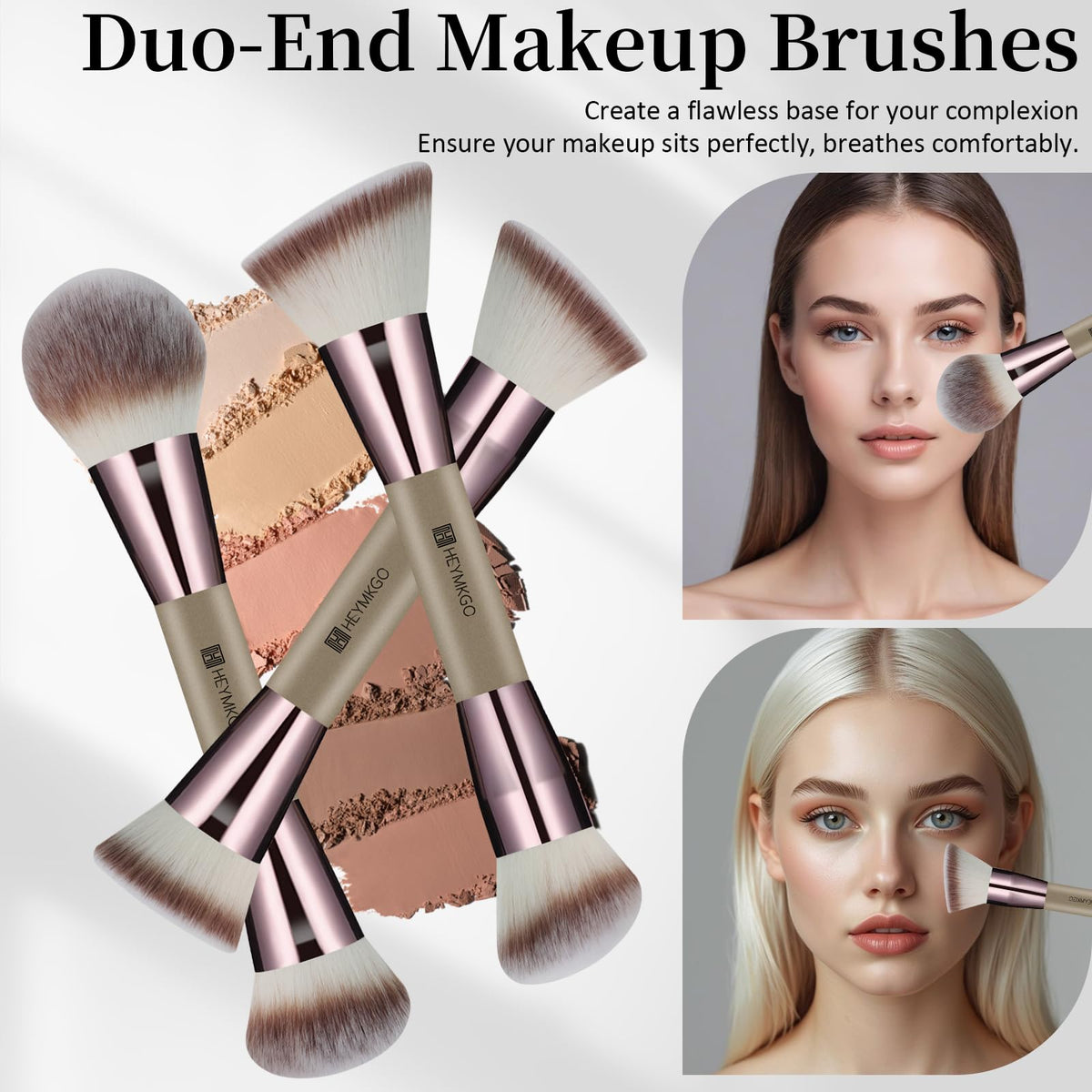 HEYMKGO Makeup Brushes 40Pcs Professional Makeup Brush Set - HEYMKGO Official Imagery - 3