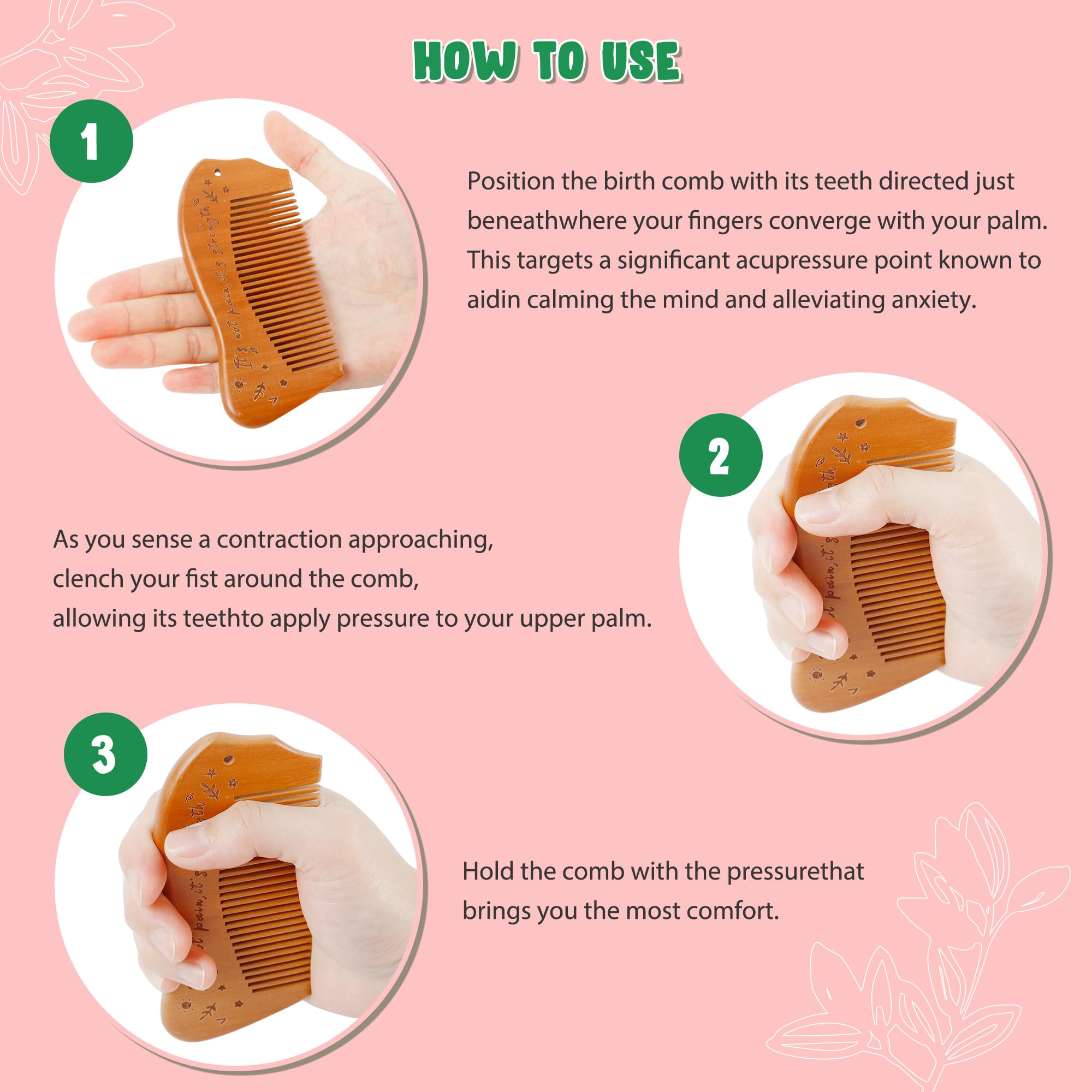 Arrozon Birthing Comb – Natural Labor Pain Relief Comb