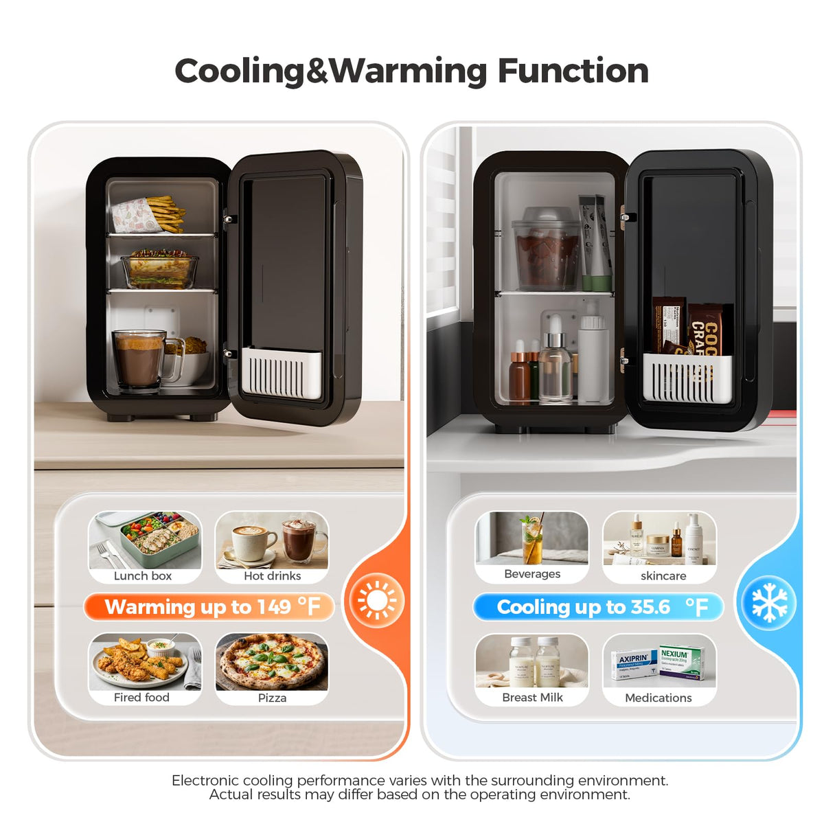 OSTBA Mini Fridge 6 Liter 8 Can Skincare Fridge Small Fridge - OSTBA Official Imagery - 3