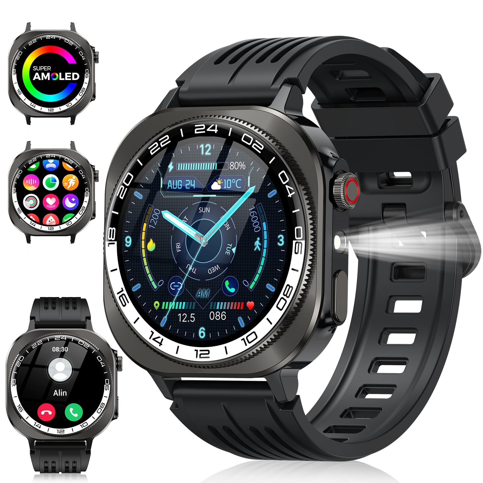 Smart Watch, 2026 AMOLED 1.43" Fitness Smartwatch for Men Women, - Product Imagery