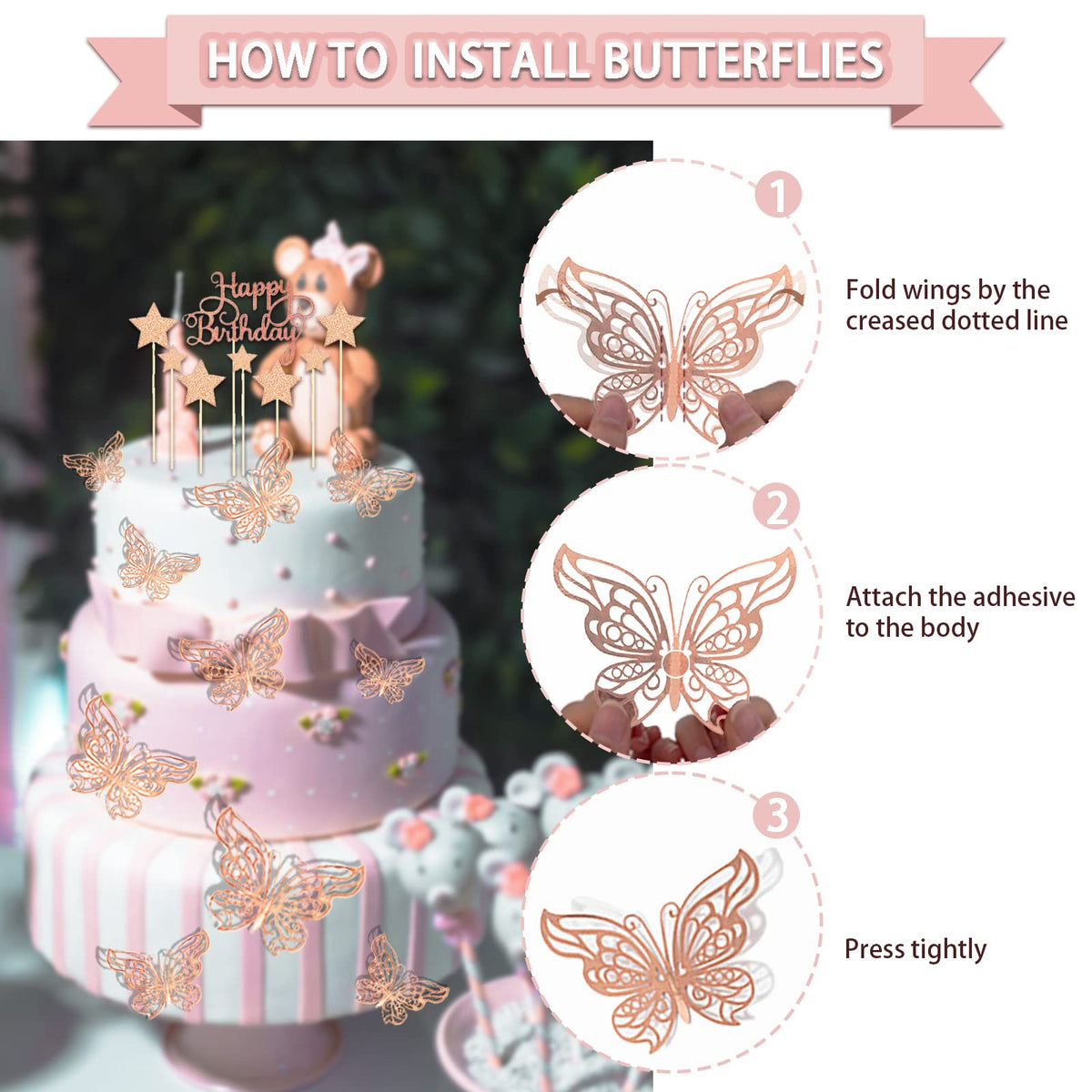 Guudmua 285 Pcs Rose Gold Party Decorations Birthday - Guudmua Official Imagery - 5