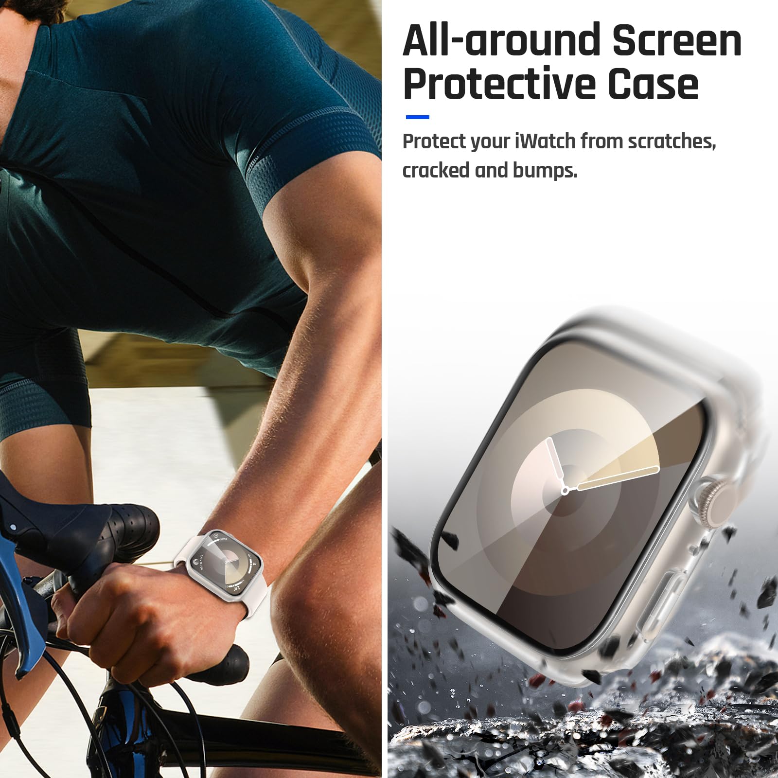 Goton IP67 Waterproof Case with Glass for Apple Watch 40mm Series 6/5/ - View 5