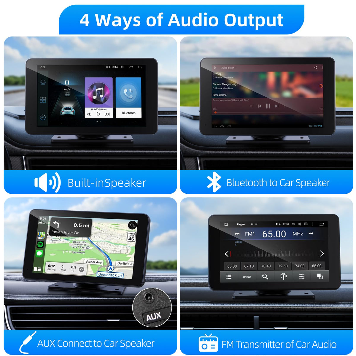 VUKARUAL Wireless Carplay and Android Auto Screen for Car 7 - VUKARUAL Official Imagery - 6