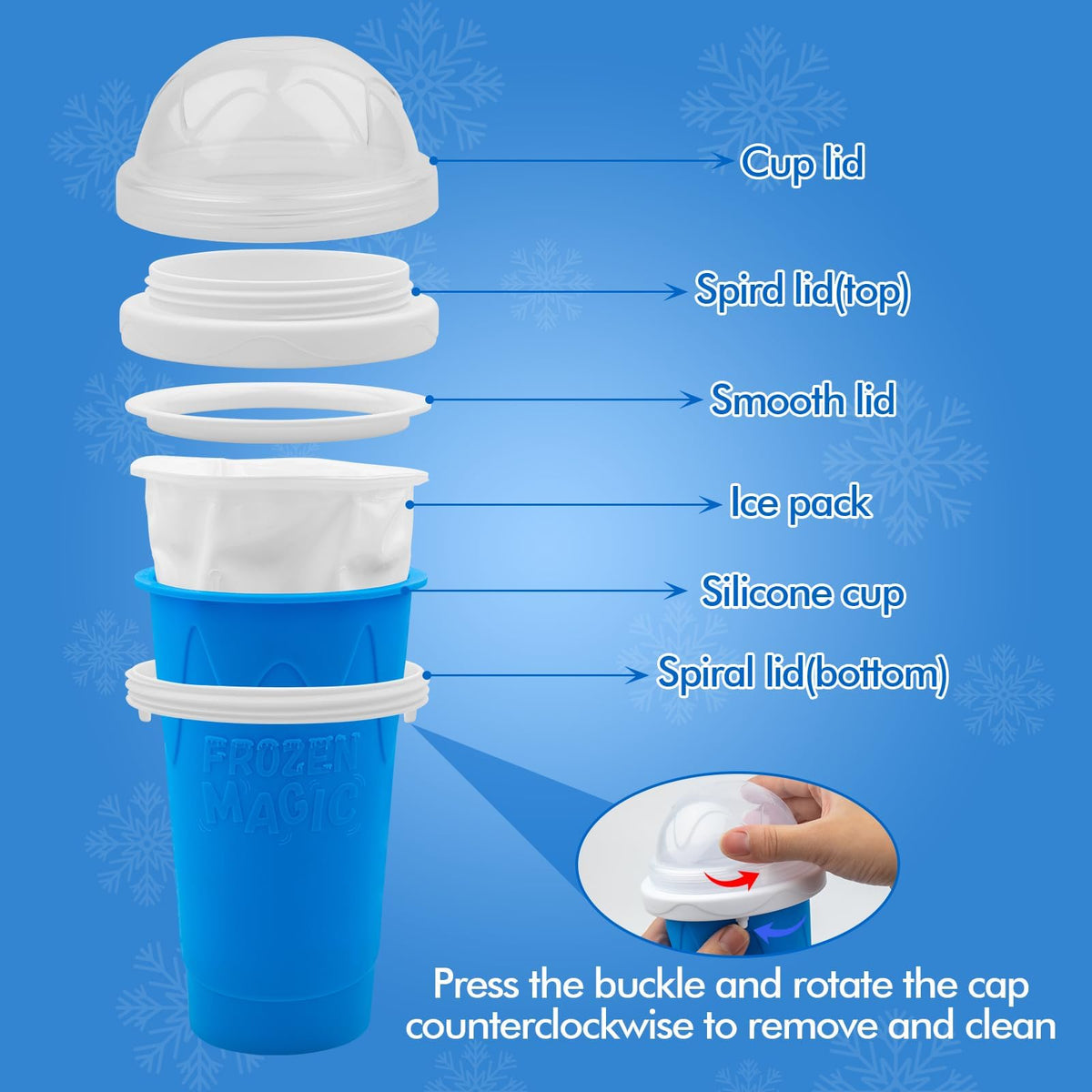 3PCS Slushie Maker Cup Quick Frozen Magic Cups for Homemade - Jairuty Official Imagery - 6