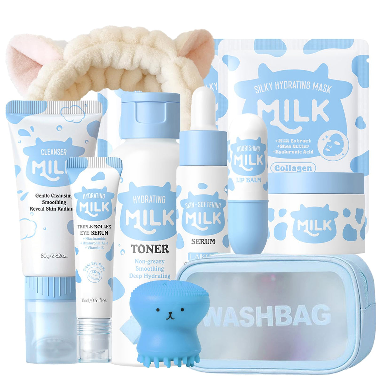 12 PCS Milk Skincare For Kids Girls Skin Care For Kids Age 8 - MrCuvaryas Official Imagery - 2