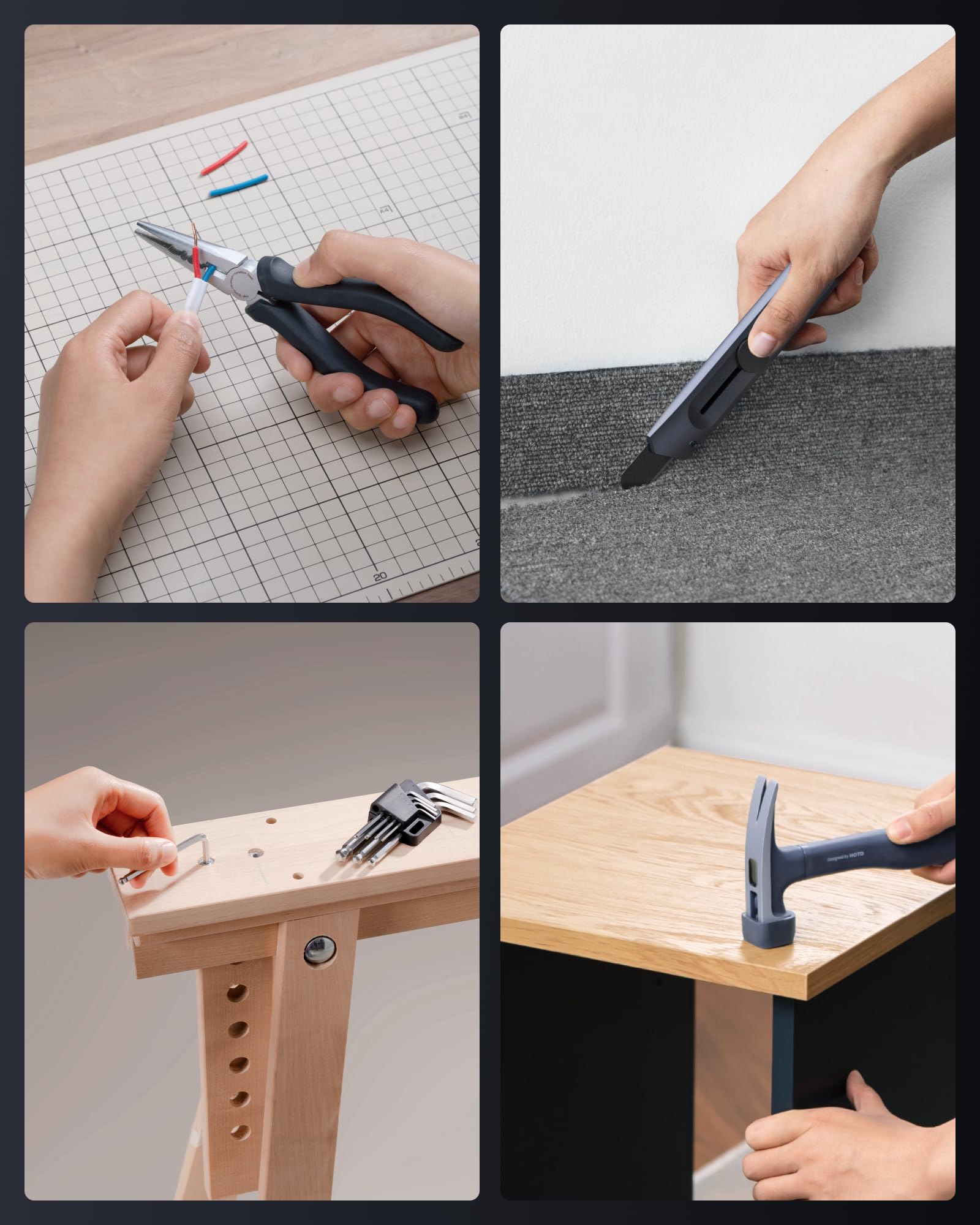 HOTO 40-Piece Tool Kit for Dorm, Household Essentials Tool Set - HOTO Official Product View 5