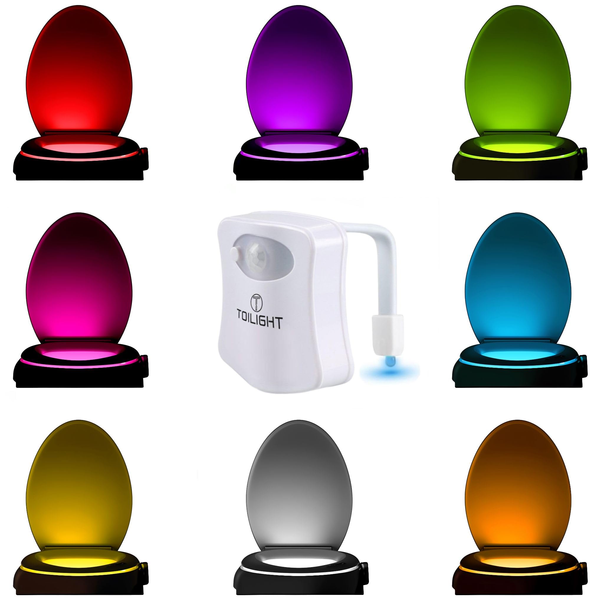 ToiLight The Original Toilet Bowl Night Light. Fun Useful Bathroom Mot - View 1