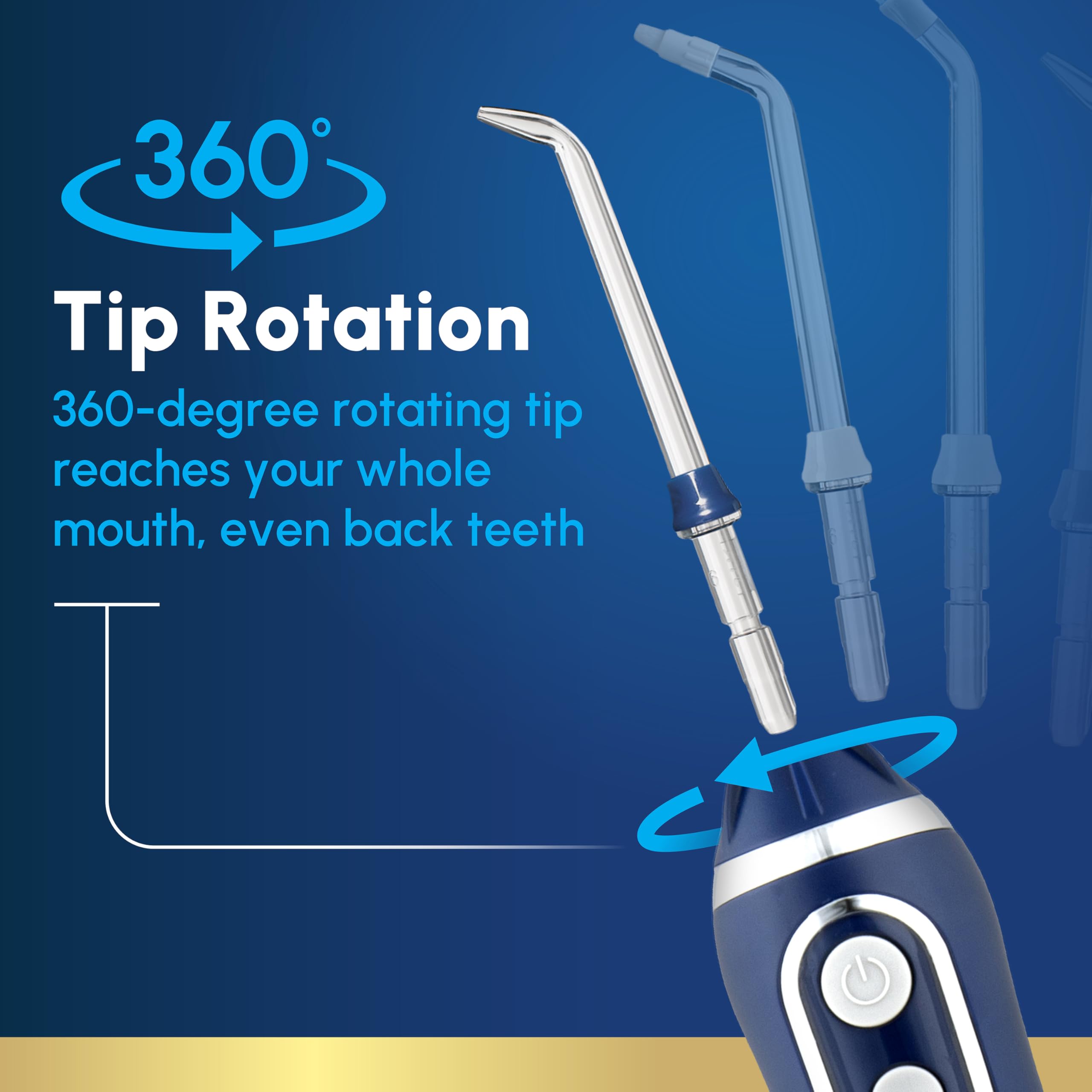 Waterpik Cordless Advanced Portable Water Flosser, Rechargeable, Blue - Waterpik Official Product View 6