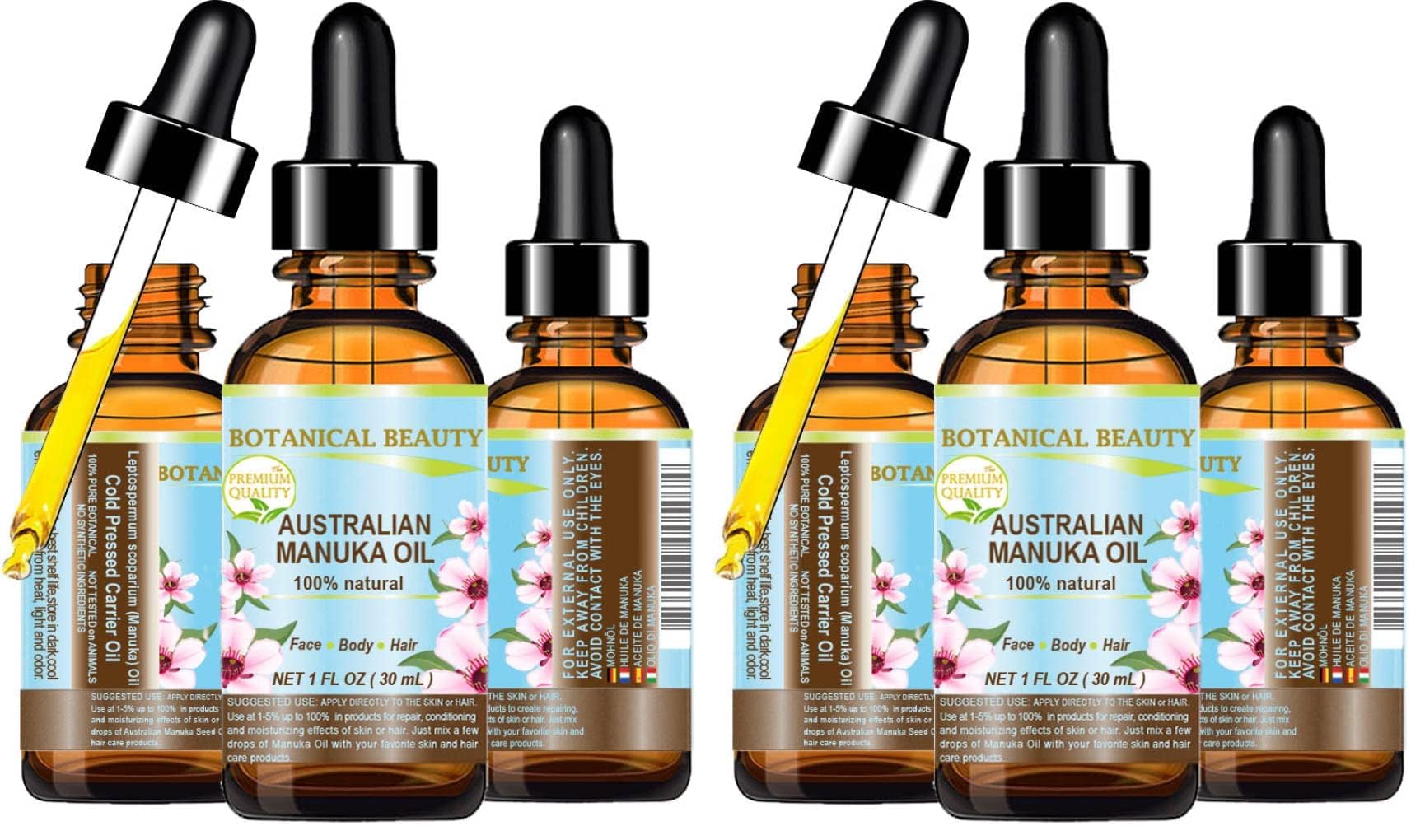 Botanical Beauty MANUKA OIL WILD GROWTH RAW 100% Natural VIRGIN - Botanical Beauty