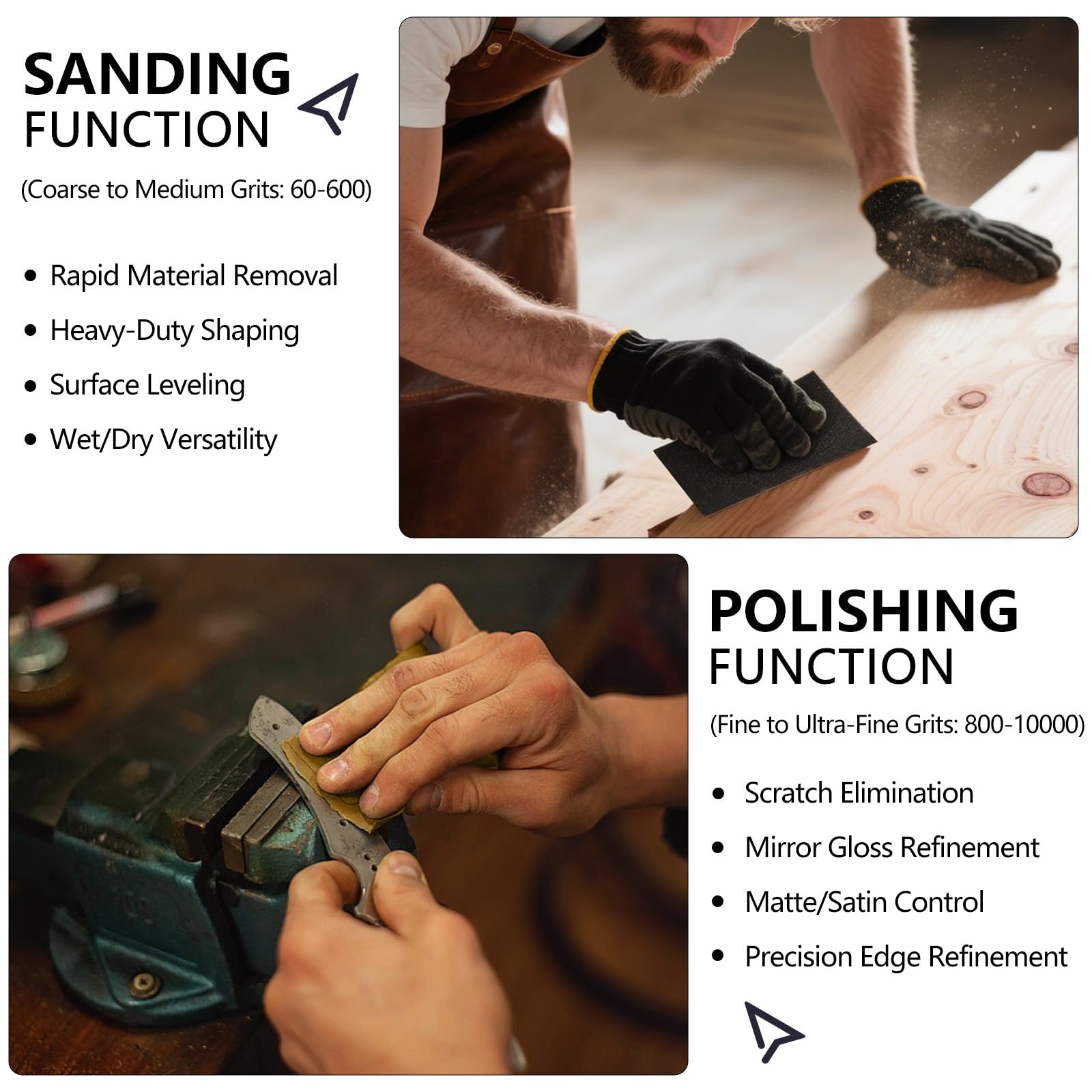 Shineboc Sandpaper 100 Grit, Wet Dry Sand Paper 9 x 3.6 Inch - Shineboc Official Product View 5
