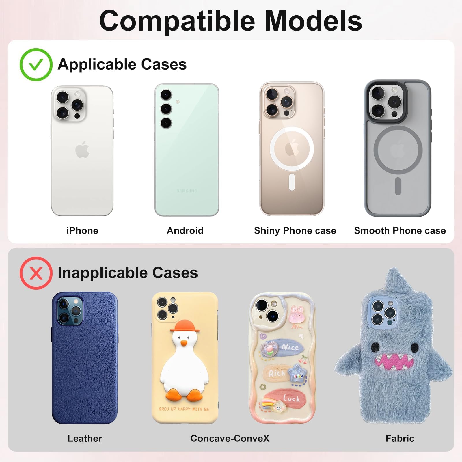 Giumel 1 Pack Silicone Suction Cup Phone Case Mount Double Sided, Phone Accessor - Giumel Official Product View 5