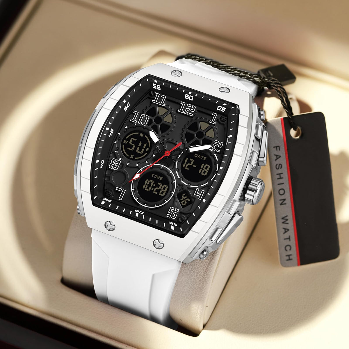 Watches for Men Relojes Para Hombres White Mens Sport Watch - findtime Official Imagery - 4