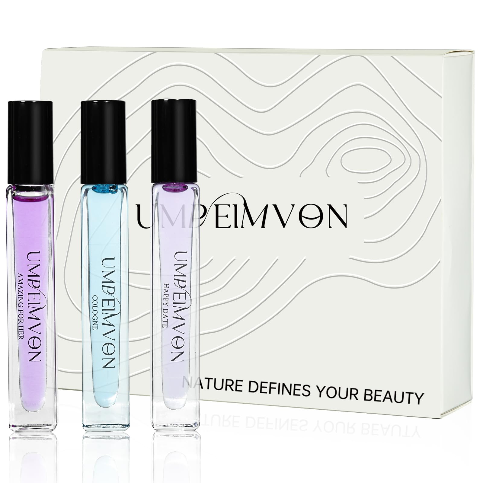 3 Pack Pheromone Perfume Oils for Women, Long Lasting Roll On - Product Imagery