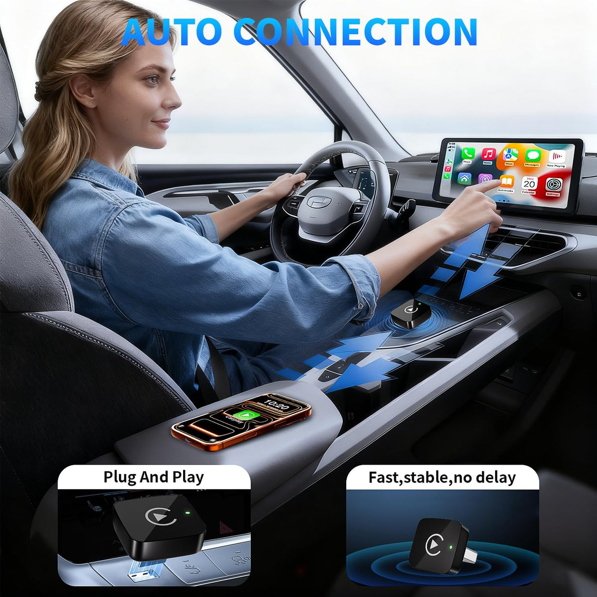 2 in 1 Wireless CarPlay and Android Auto Adapter for iPhone - WeekBack Official Imagery - 5