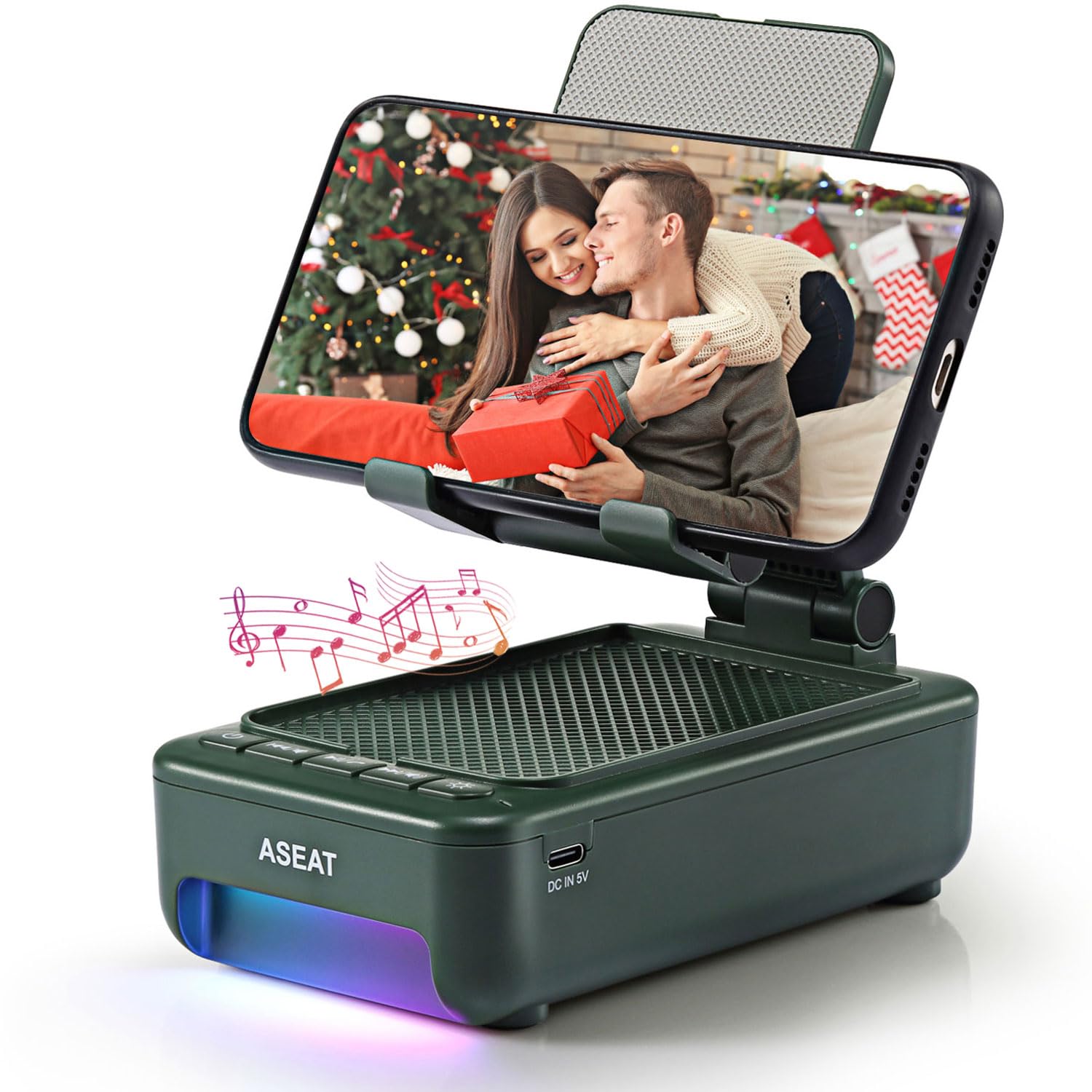 ASEAT Gifts for Men Him, Cell Phone Stand with Bluetooth Speaker& by ASEAT - Angle View 10