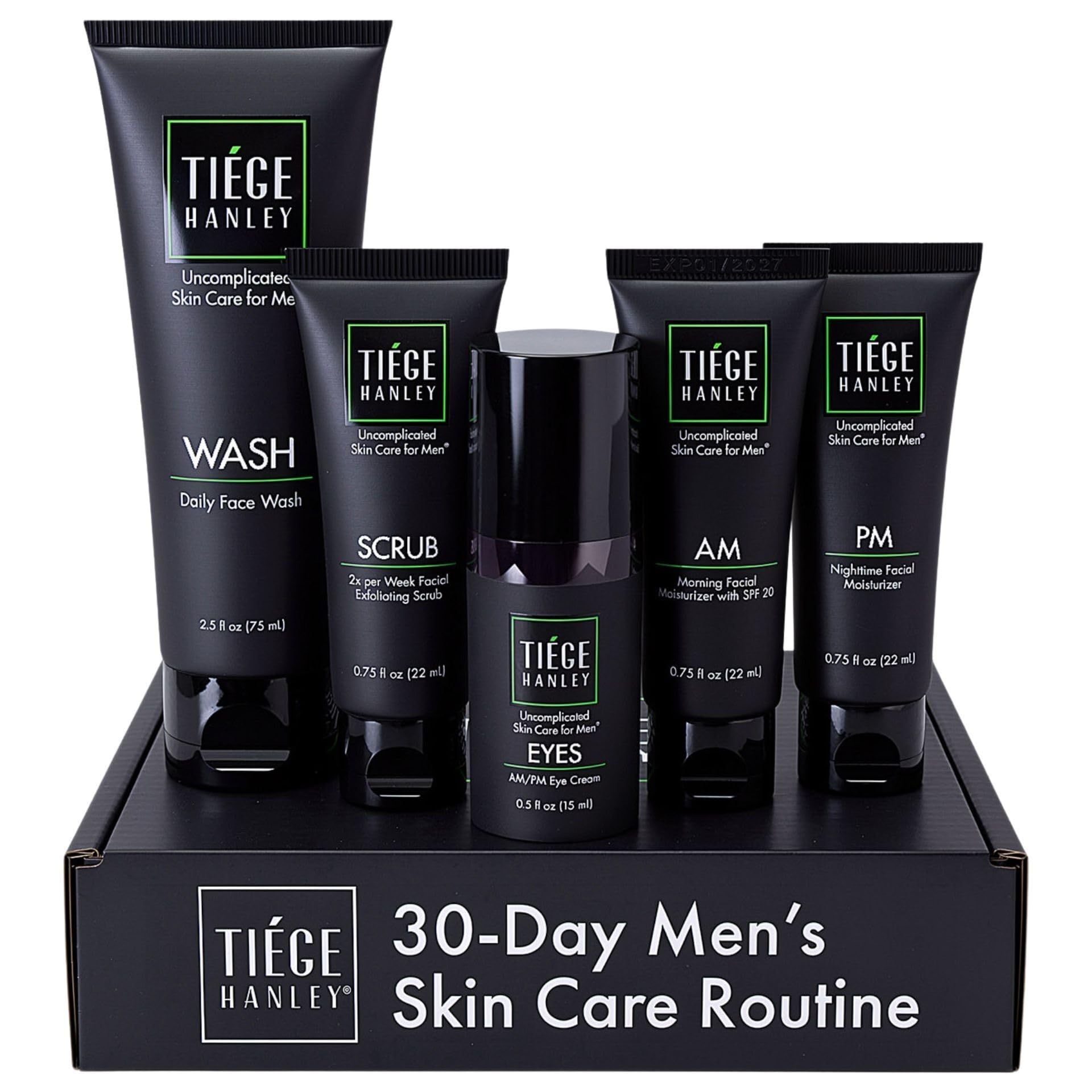 Tiege Hanley Essential Men's Skin Care Set, 30-Day, 4 Piece - Tiege Hanley