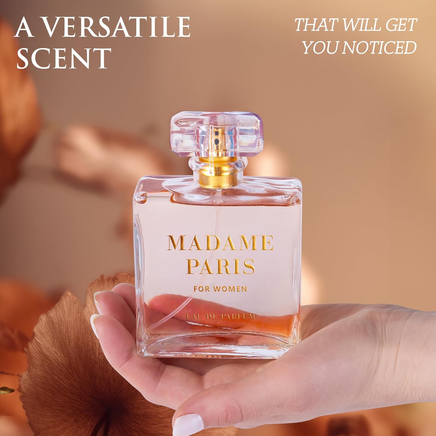 Urban Collection Madame Paris for Women Eau De Parfum 3.4 oz with delicate floral scent, elegant bottle design, and feminine appeal.