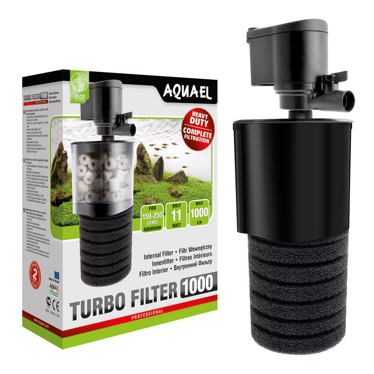 Aquael Turbo Internal Power Filter - Aquael Official Imagery - 1