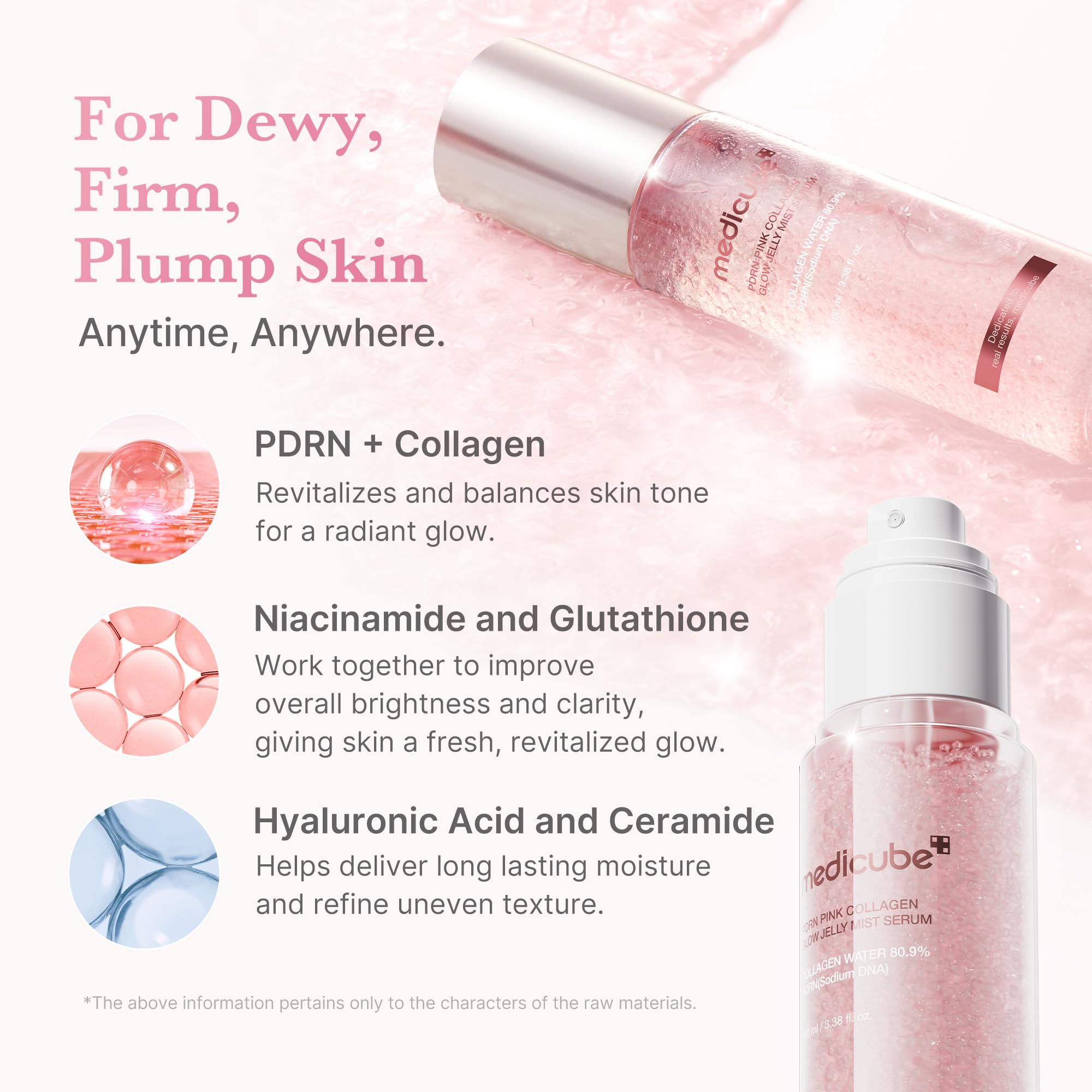 medicube Jelly Mist Serum with Pink PDRN Collagen, 3.38 fl.oz - medicube Official Product View 4