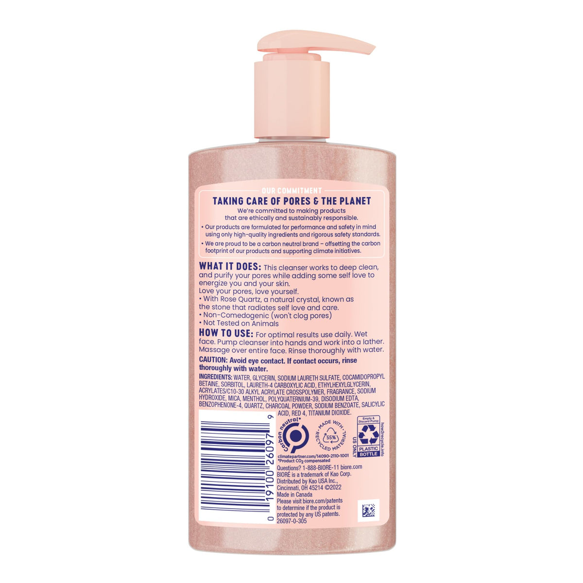 Bior Rose Quartz Charcoal Daily Purifying Cleanser - Bioré Official Imagery - 7