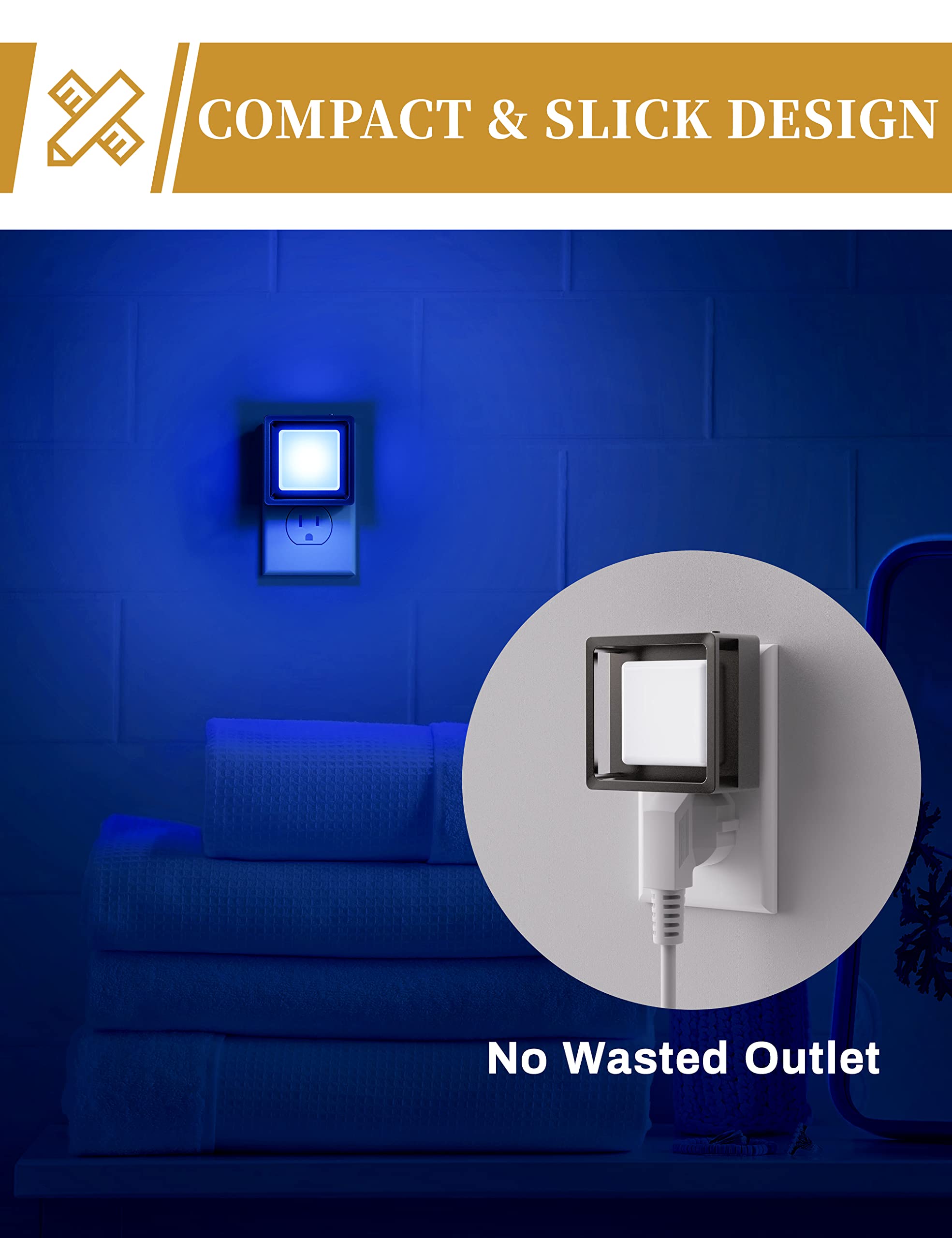 DORESshop Blue Night Light  ,Night Lights Plug Into Wall - DORESshop Official Product View 8