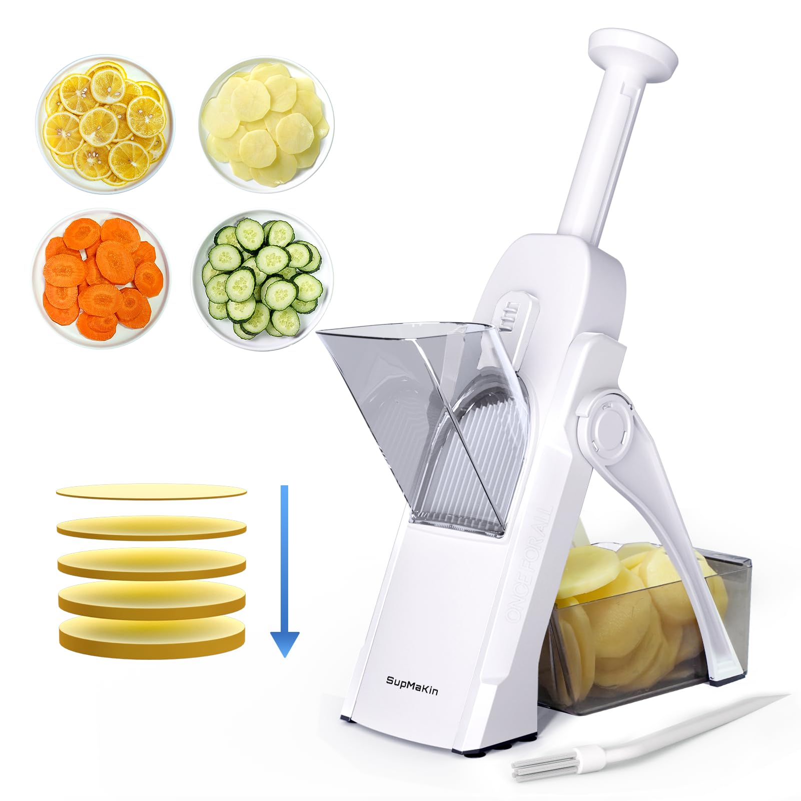 SupMaKin Safe Mandoline Slicer for Kitchen,Adjustable Potato Slic - SupMaKin Official Product View 8