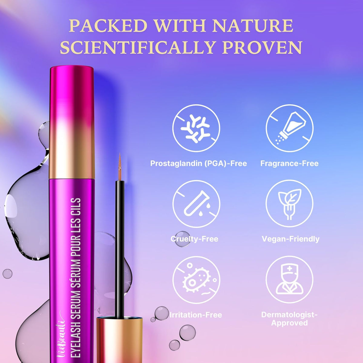 VieBeauti EyeLash Growth Serum for Longer Fuller Thicker - VieBeauti Official Imagery - 5