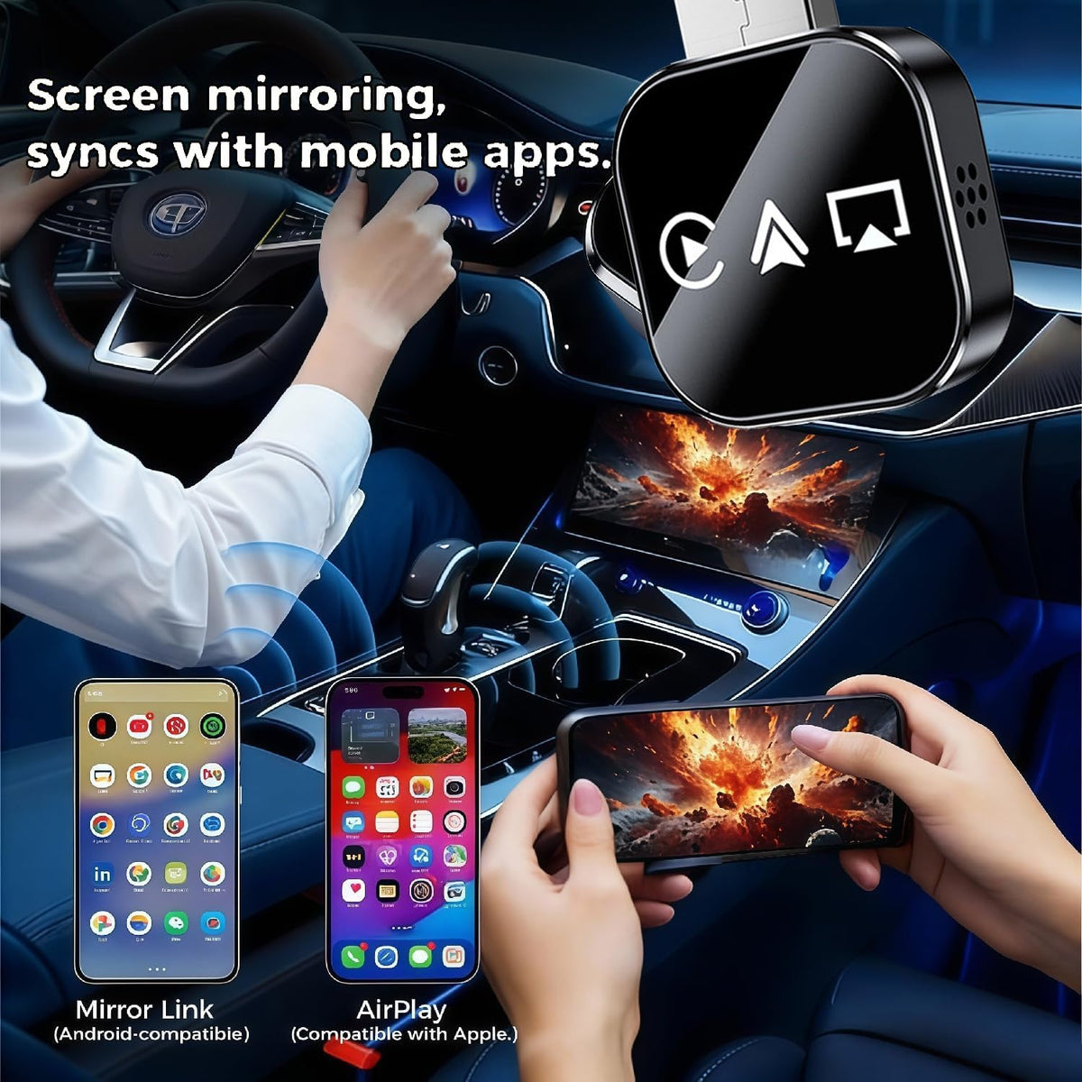 2026 Upgrade 3 in 1 Screen Mirror iOS Phone Plug and Play - Premium Selection Official Imagery - 6